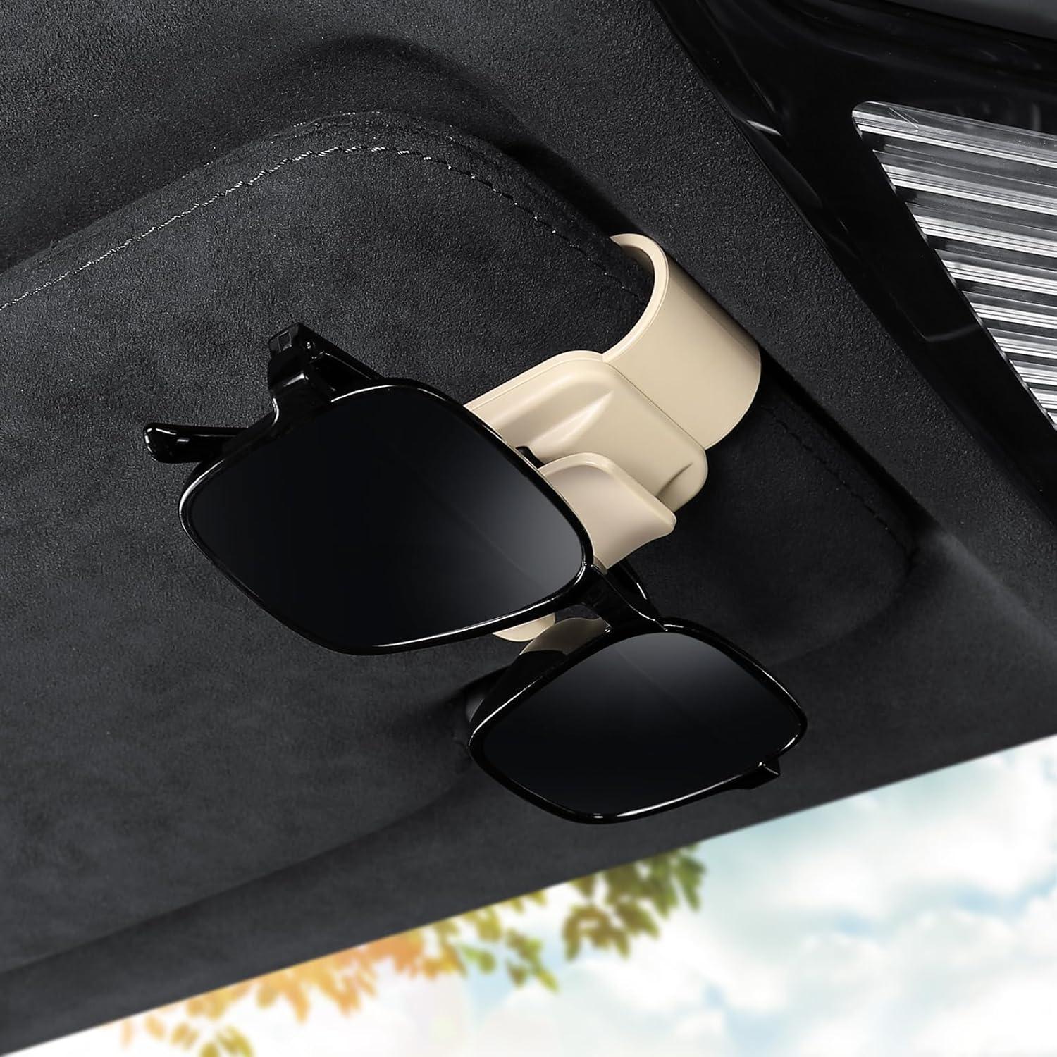 Paquete de 2 Clips para Gafas de Sol KAFANLIN Beige