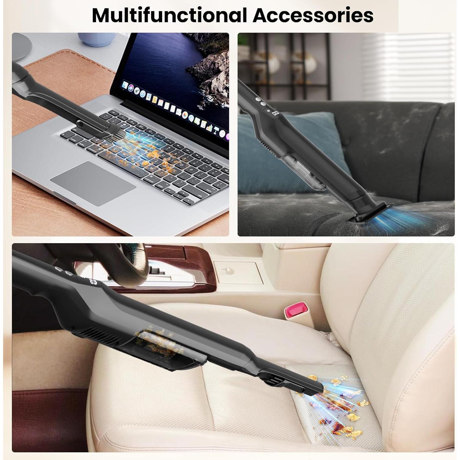 Aspiradora de Mano Inalámbrica Sweepcent SC1906B 22KPA 4 en 1