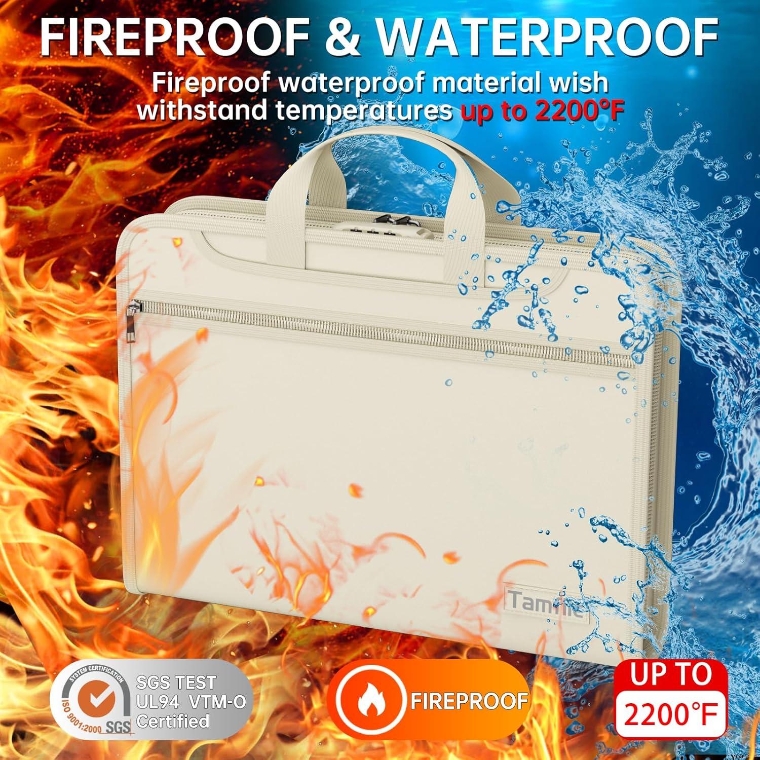 Organizador de Archivos Acordeón Ignífugo Tamfile 5200 13 Bolsillos Beige