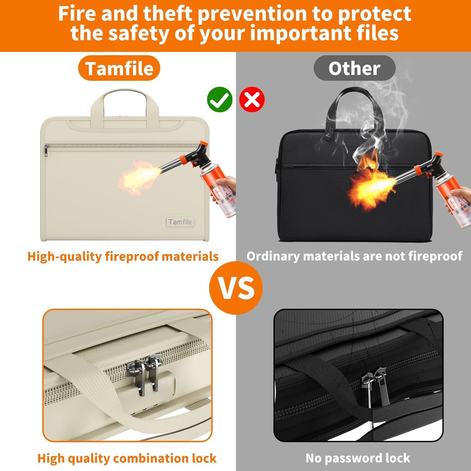 Organizador de Archivos Acordeón Ignífugo Tamfile 5200 13 Bolsillos Beige