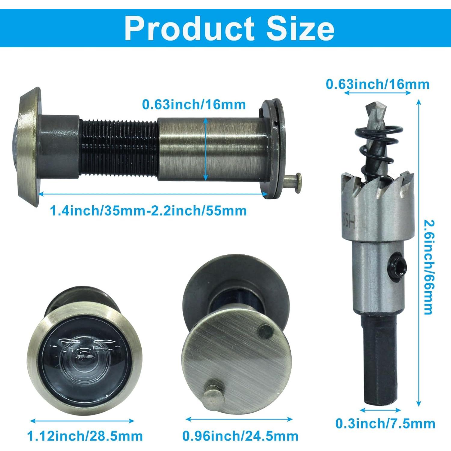 Mirilla de Privacidad Giratoria Seimneire - Acabado Bronce Antiguo