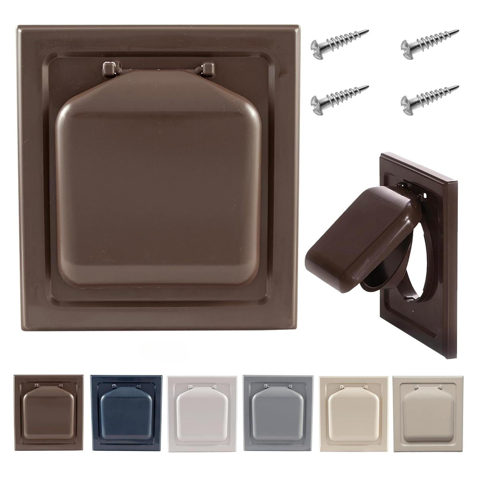 Cubierta de Ventilación Doble Puerta P-Tec 4" Marrón UV