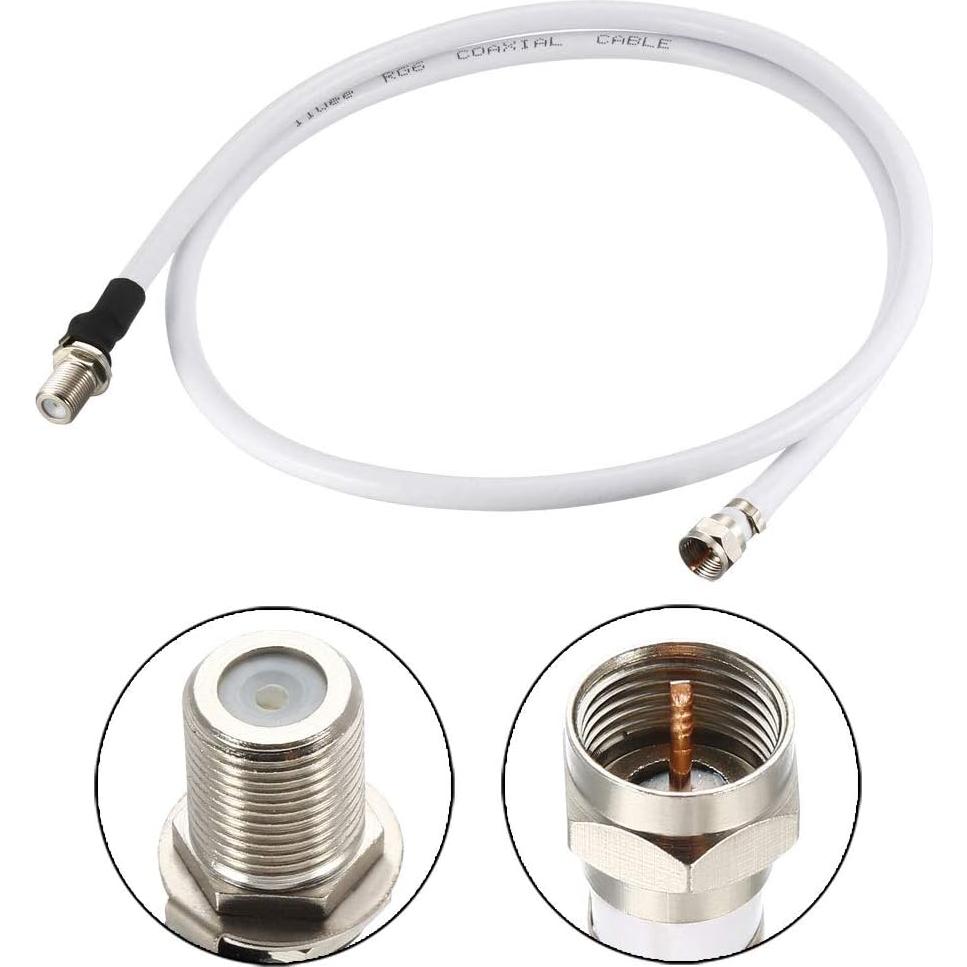 Cable Coaxial RG6 uxcell Macho a Hembra 1.22m 75 Ohm