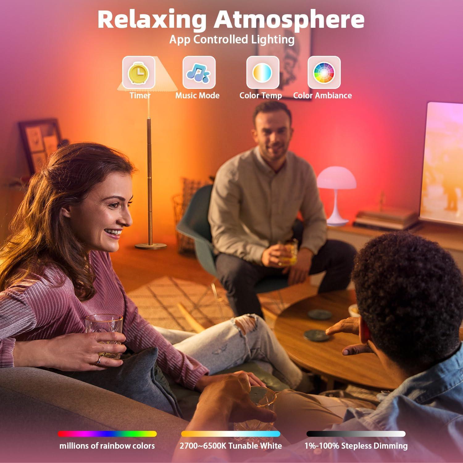 Bombillas Inteligentes 2Pack Zengge RGB 9W E26 800LM Control App