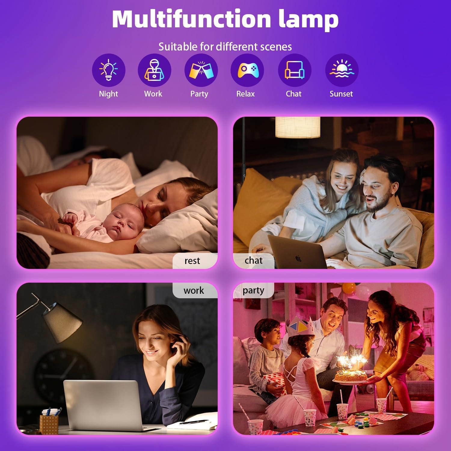 Bombillas Inteligentes 2Pack Zengge RGB 9W E26 800LM Control App