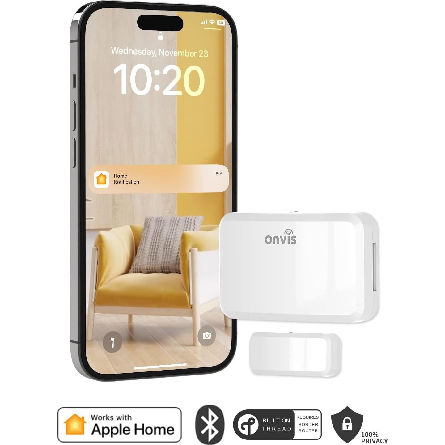 Sensor de Contacto Inalámbrico Onvis para Puertas y Ventanas