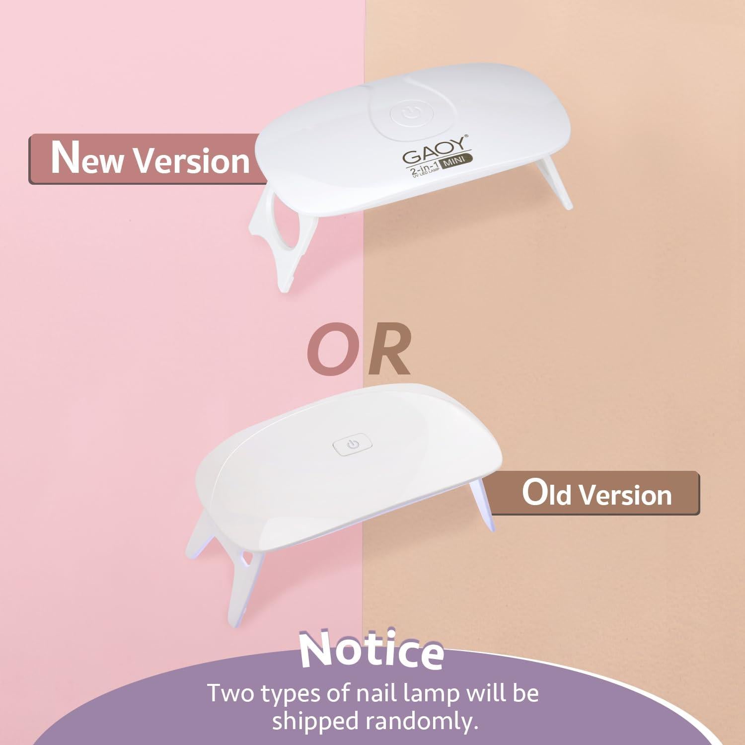 Kit de Uñas de Gel Polimérico GAOY 6 Piezas con Luz UV