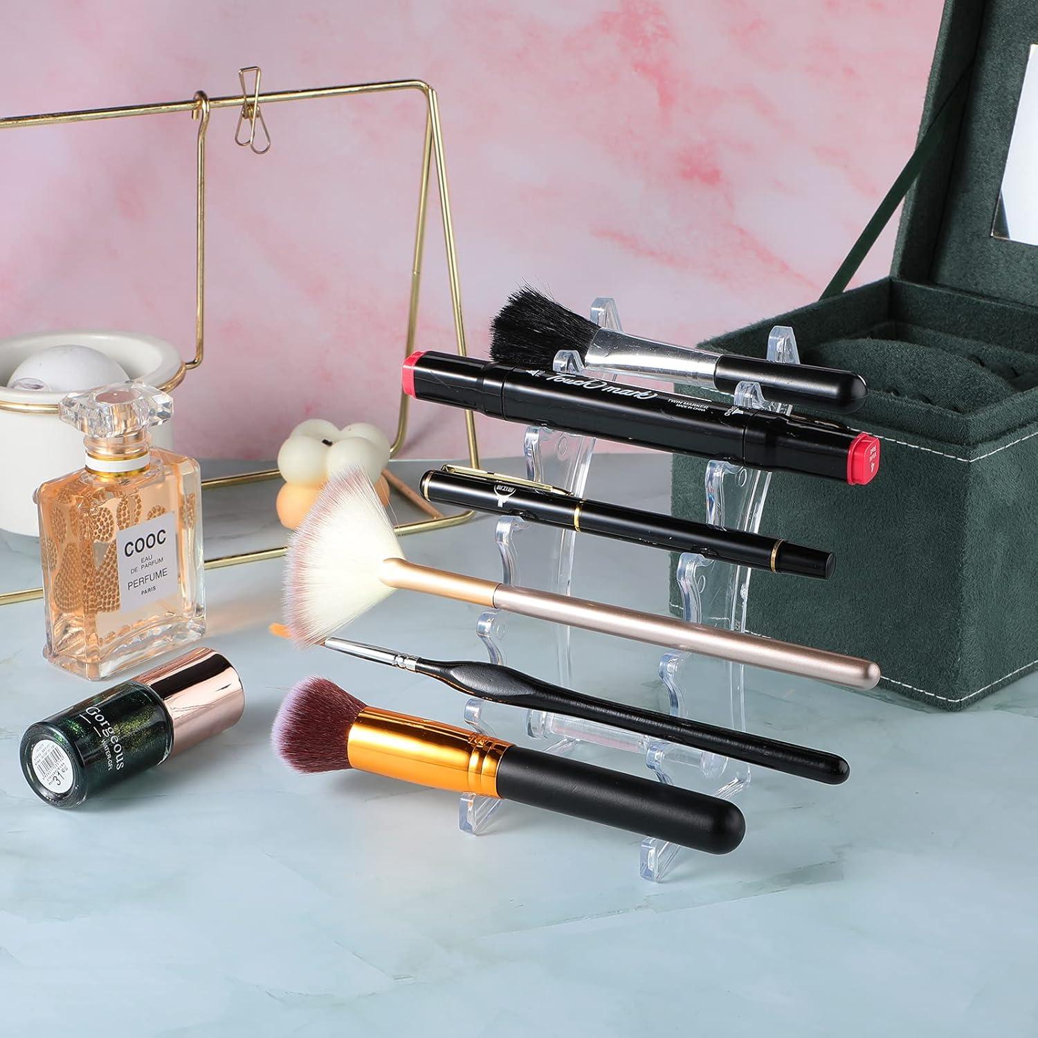 Soporte de Lápices Jetec 2 Piezas Acrílico 6 Bolsillos Transparente