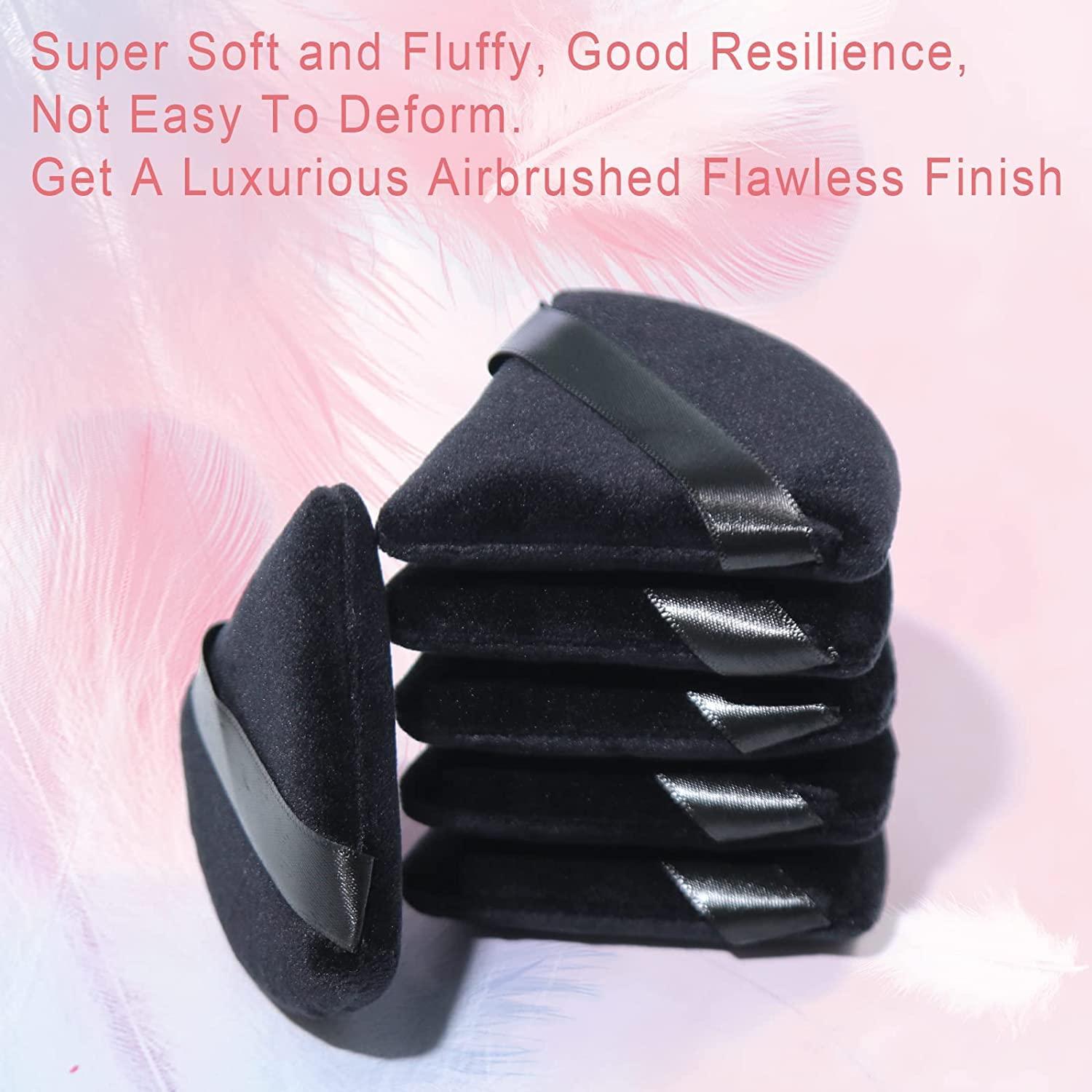 Esponja de Polvo Triangular EVAOUXIU Suave para Maquillaje - Negro