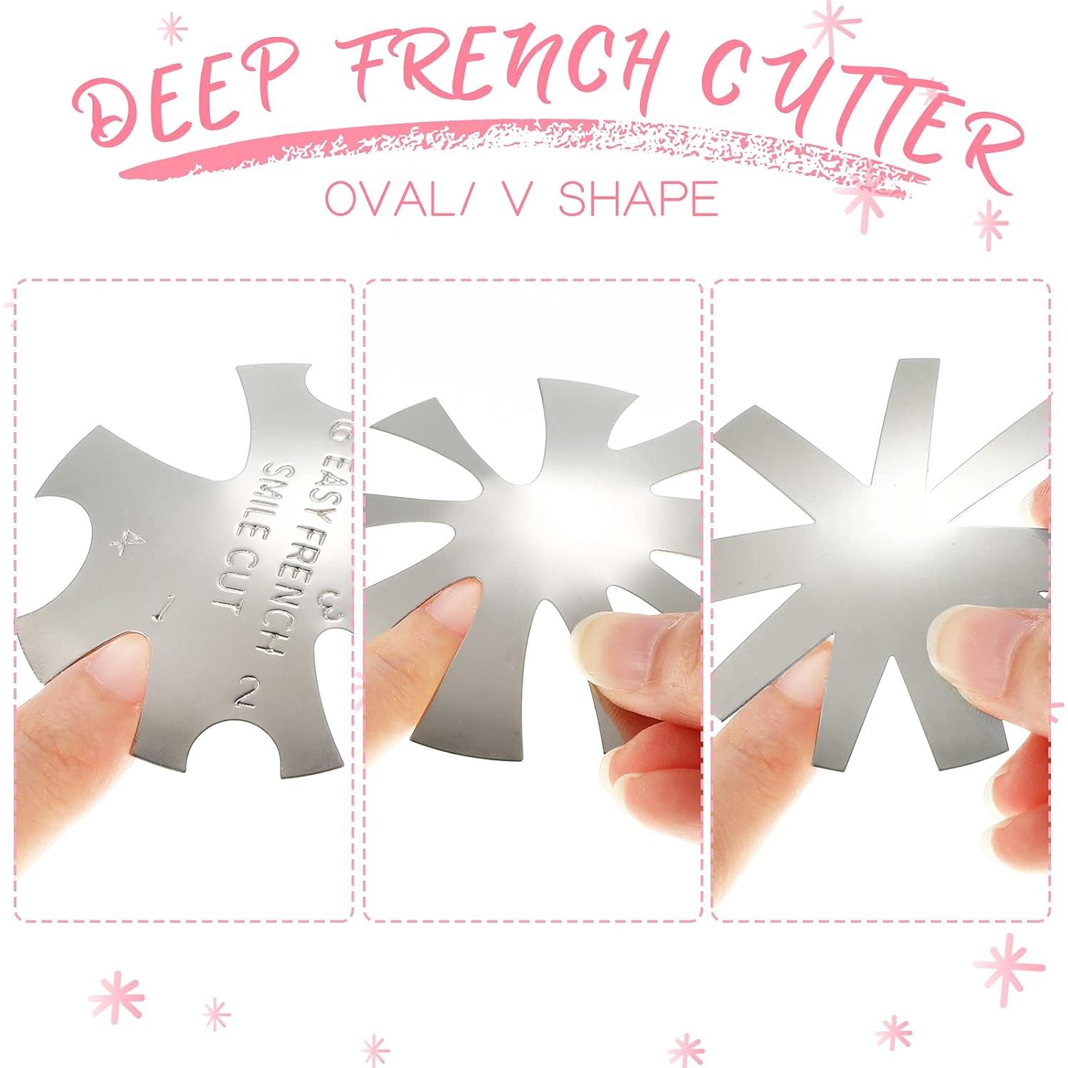 Cortadores de Uñas Francesas Acero Inoxidable 12 Piezas Honoson