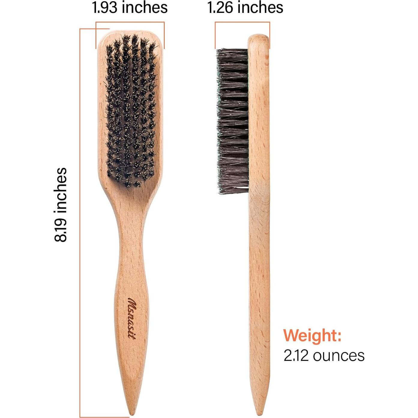 Cepillo de Cerda de Jabalí Msnasit para Estilo de Cabello 25.5cm