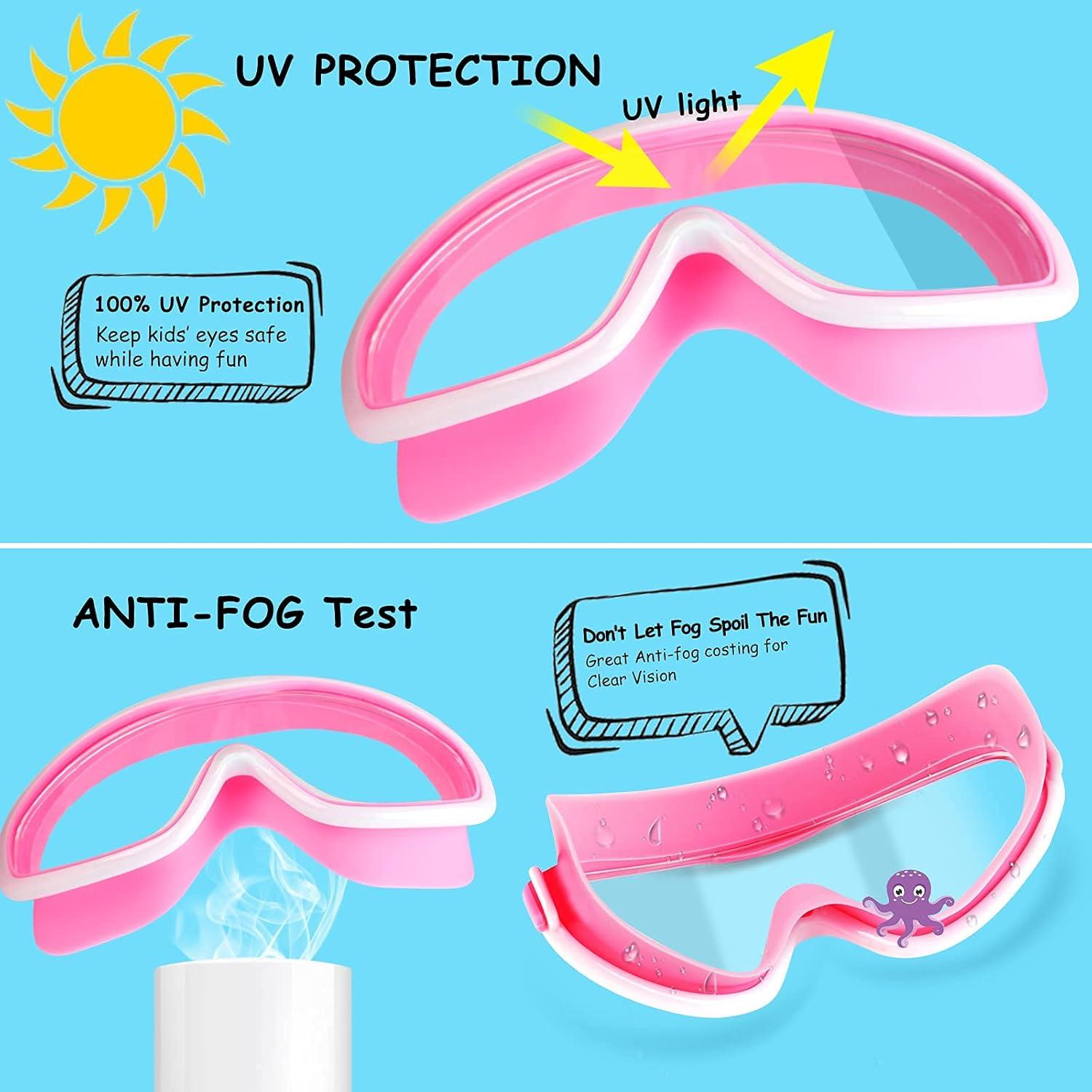 Gafas de natación COOLOO para niños 3-15 años, 2 paquetes