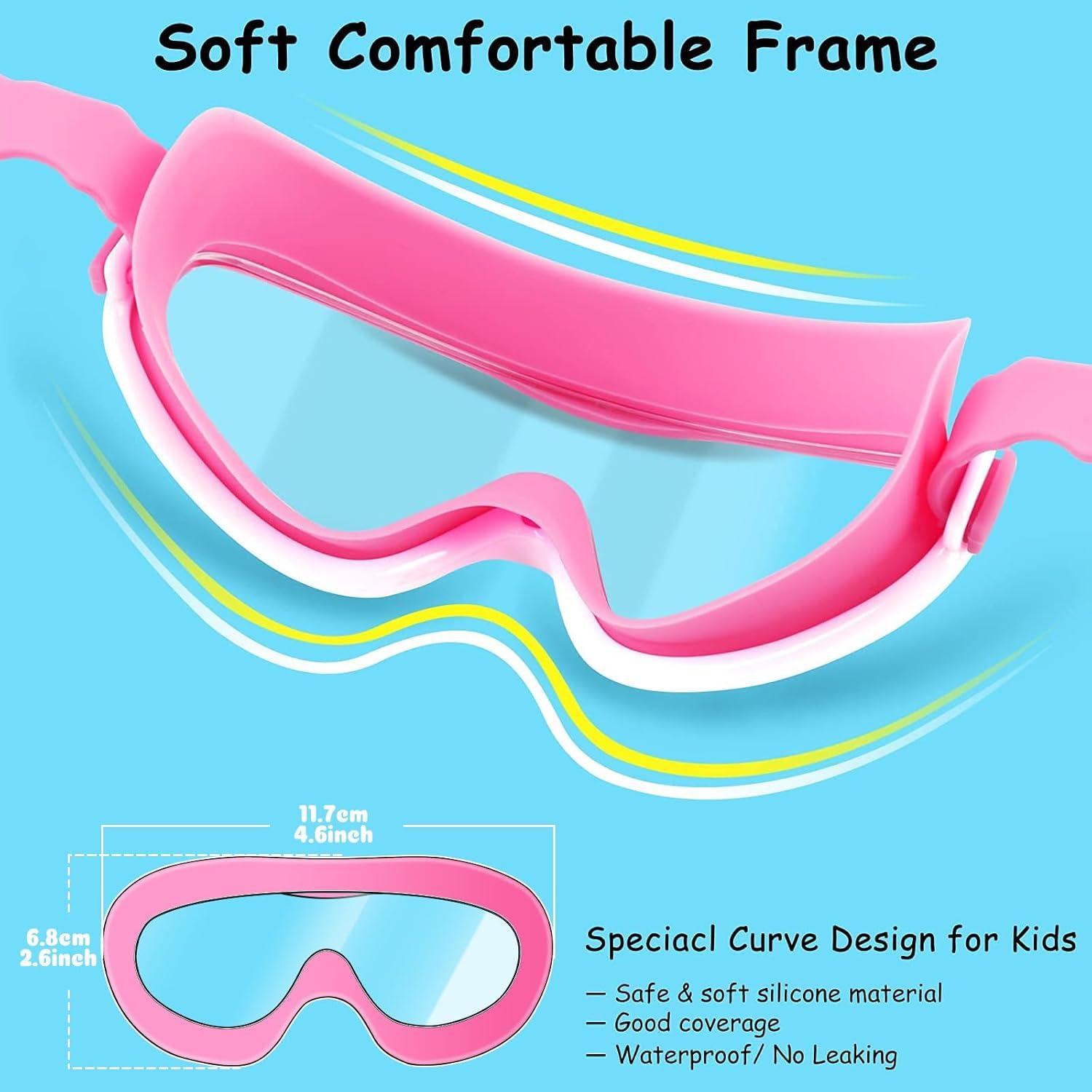 Gafas de natación COOLOO para niños 3-15 años, 2 paquetes