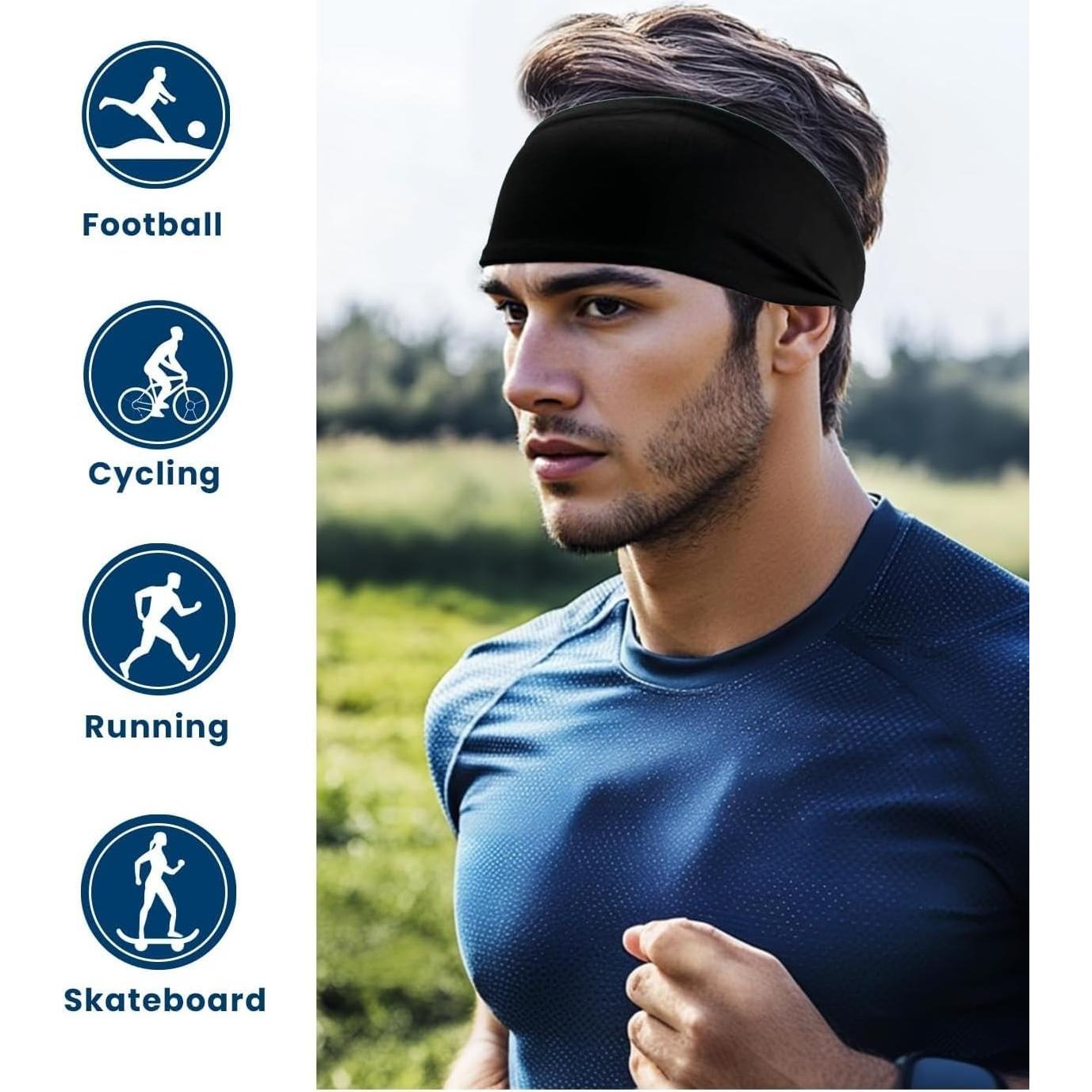 Cintas para la cabeza LECHI LC0008, paquete de 6, negro