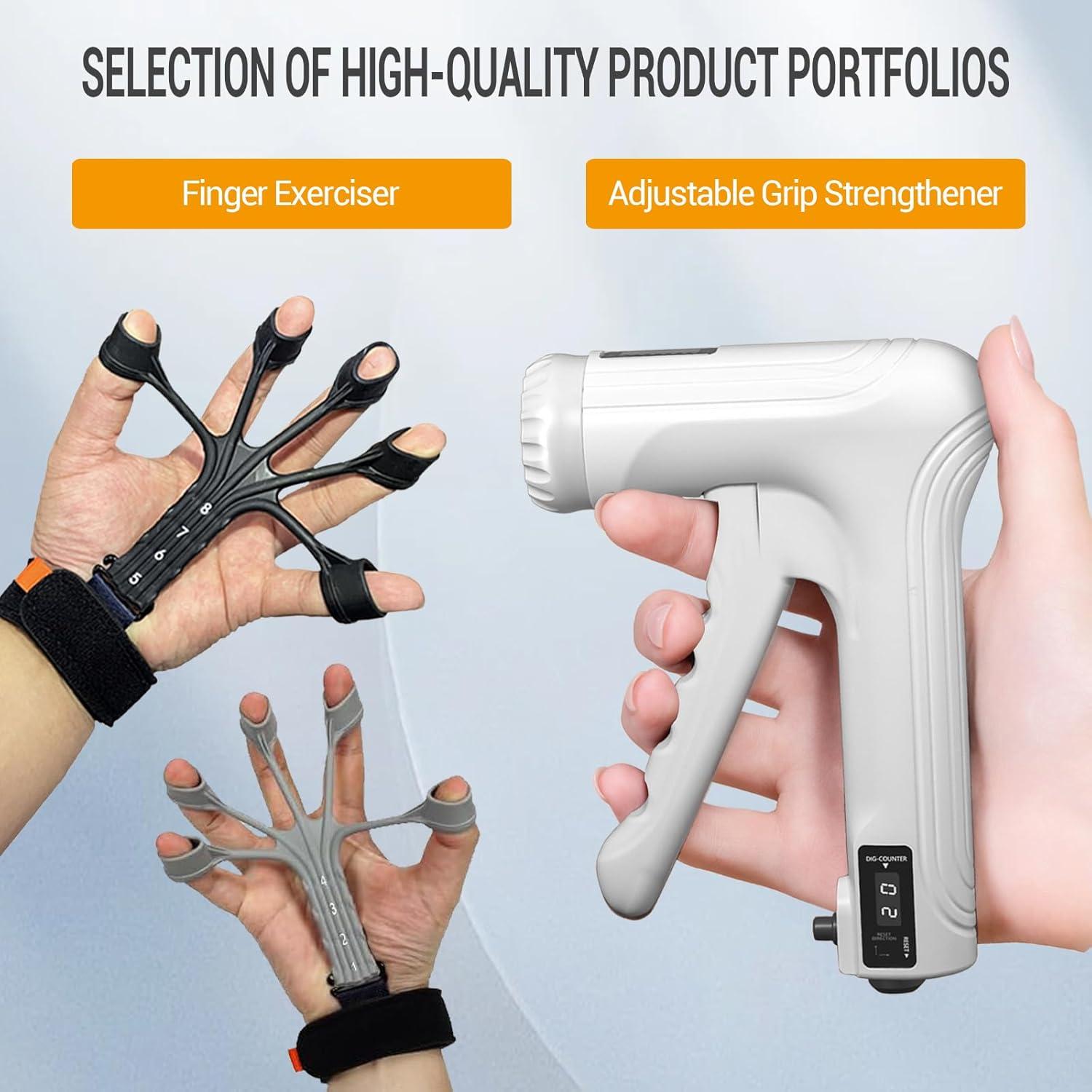 Fortalecedor de Mano YESIMET Ajustable 10-100KG con Conteo