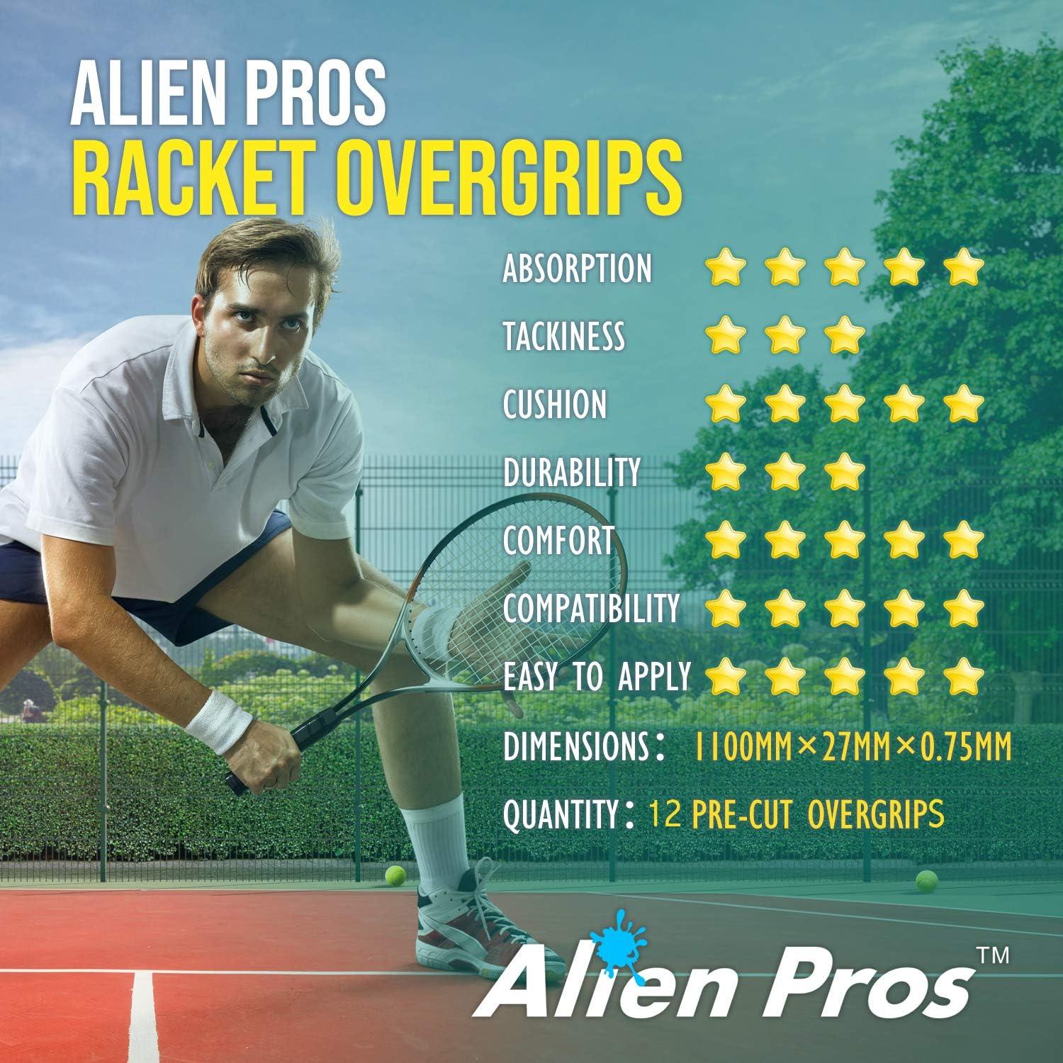 Cinta de Agarre para Raqueta de Tenis ALIEN PROS - 12 Unidades
