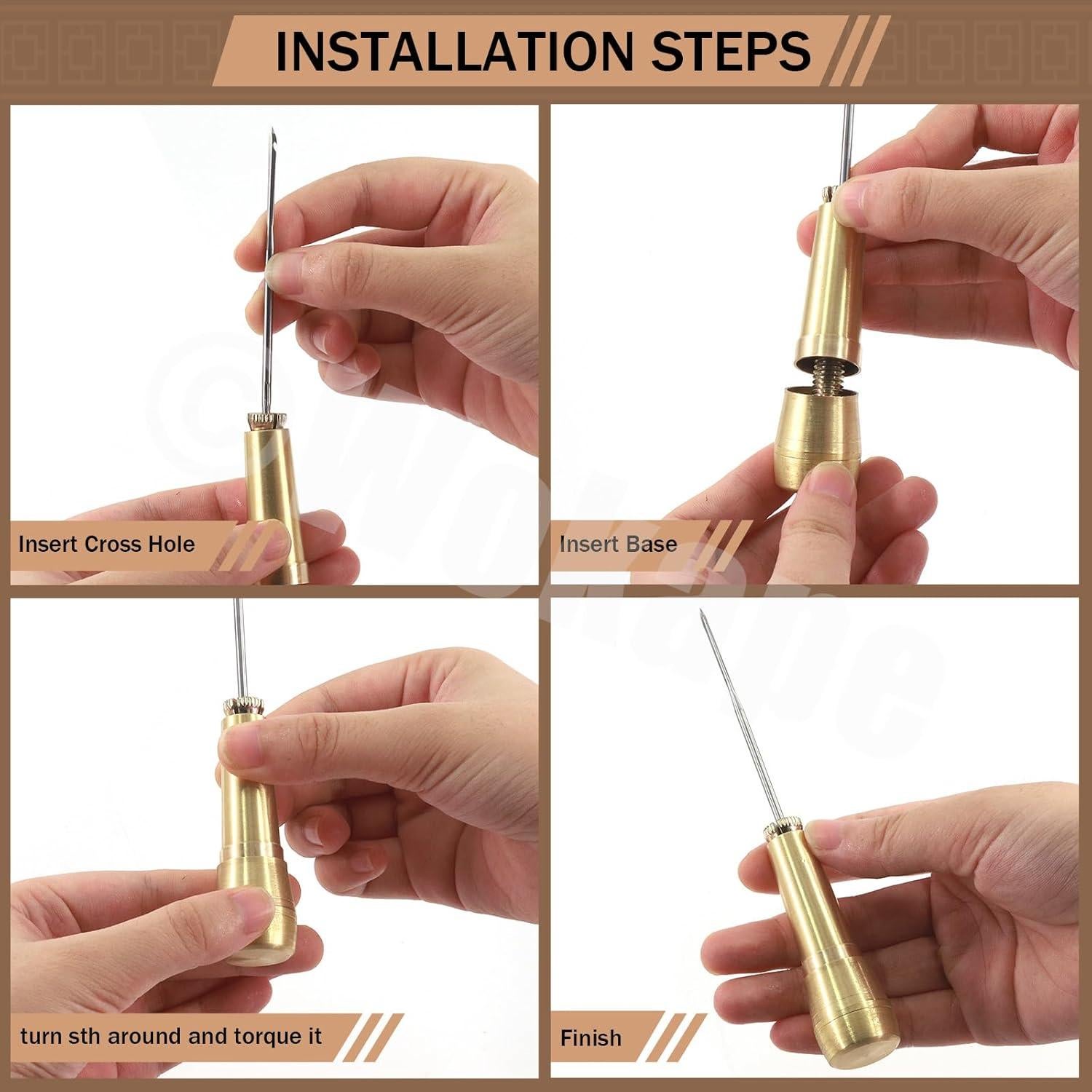 Kit de Costura Wokape 19 Piezas Agujas y Hilo Nylon 50m