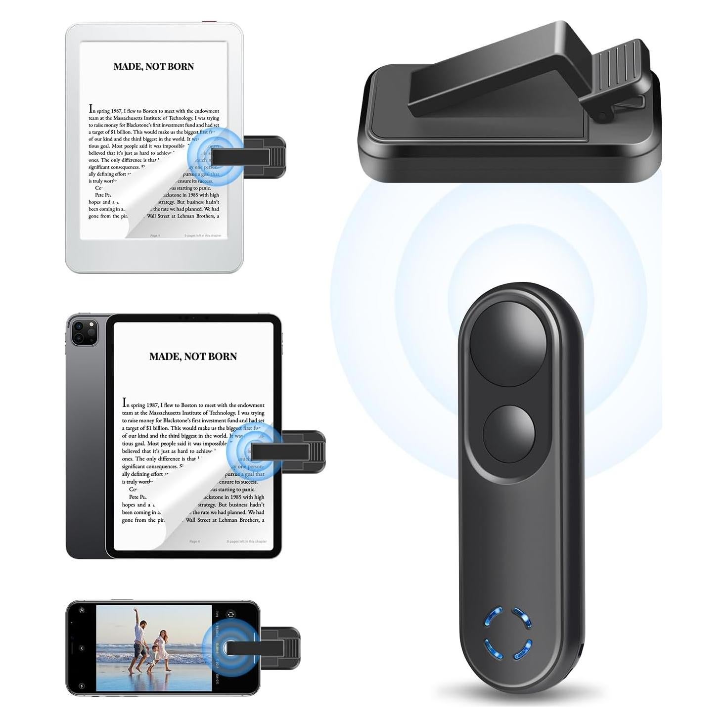 Control Remoto LANGREE para Pasar Páginas Kindle y Kobo Negro