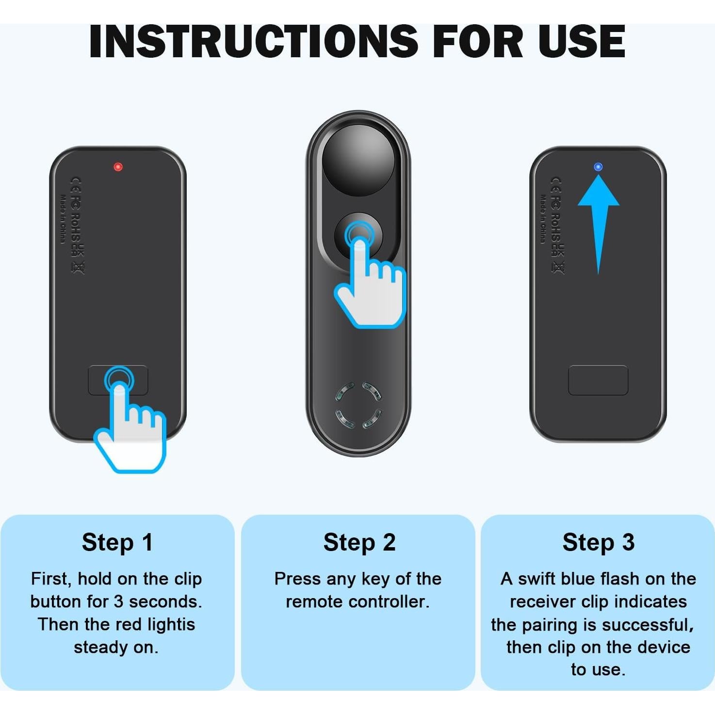 Control Remoto LANGREE para Pasar Páginas Kindle y Kobo Negro