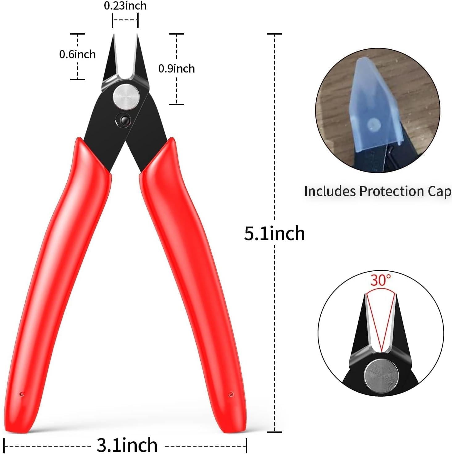 Cortador de Alambre BOENFU BF-170 Rojo 12.7 cm Precisión