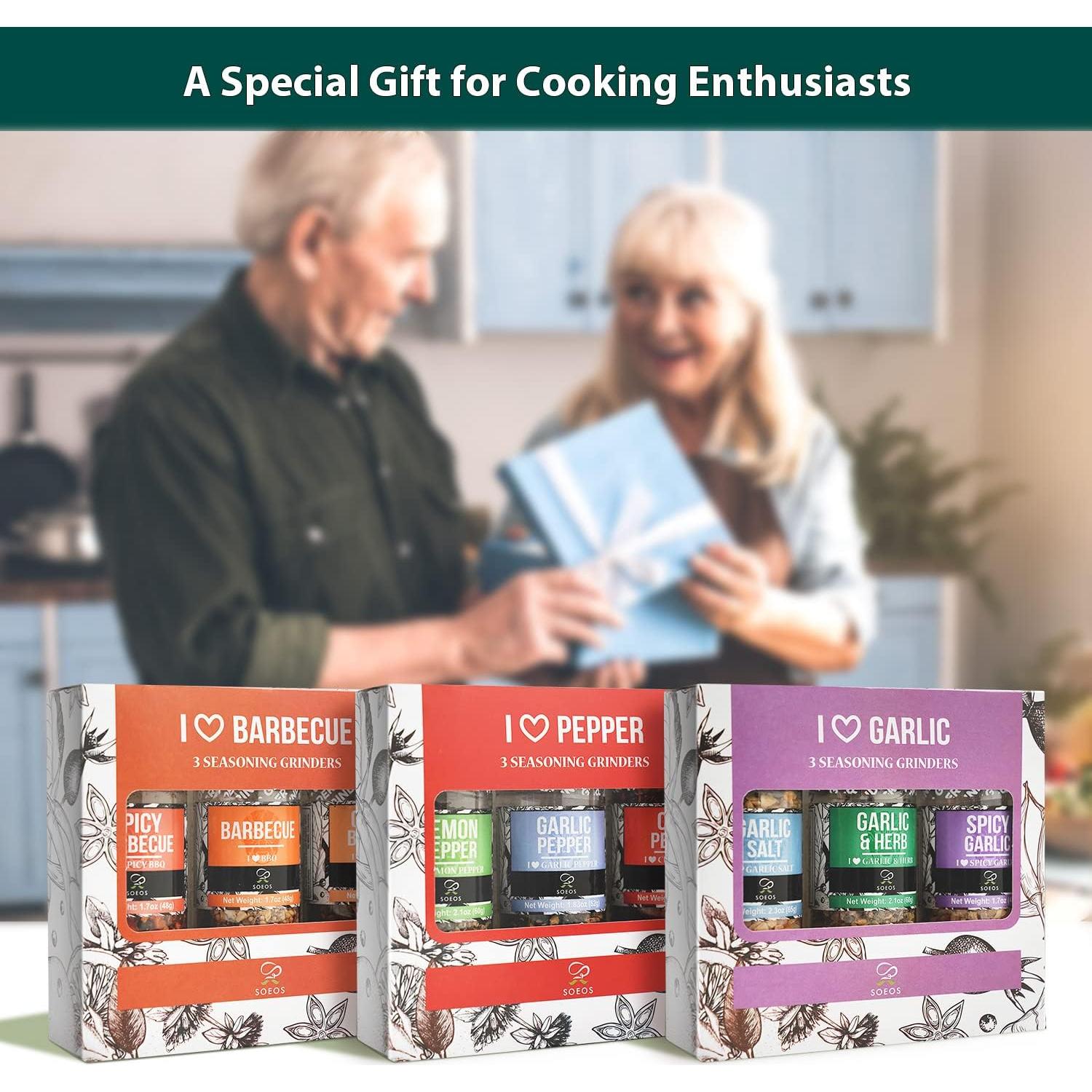 Juego de Especias Soeos 9 Piezas con Molinillos Integrados