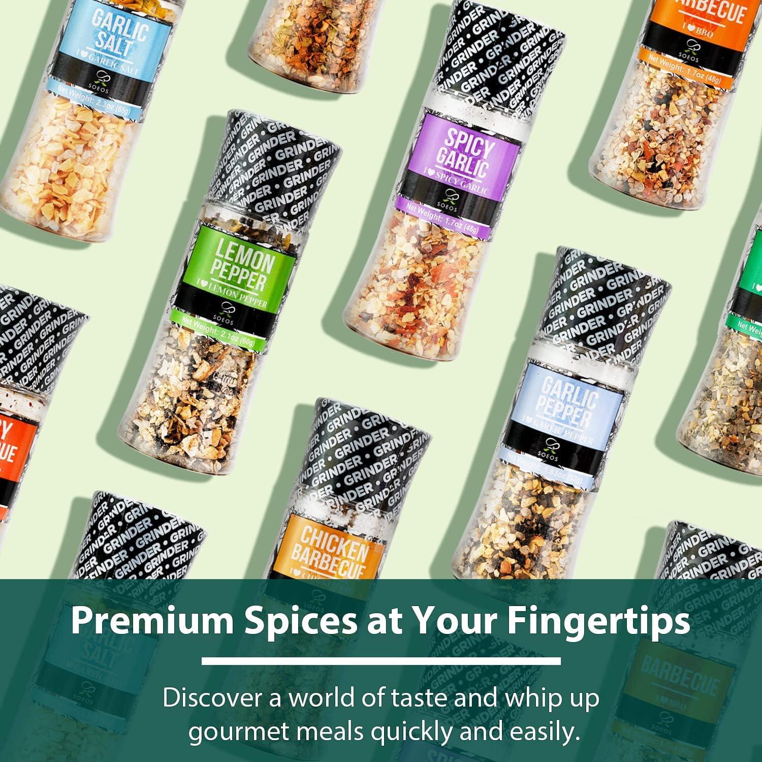 Juego de Especias Soeos 9 Piezas con Molinillos Integrados