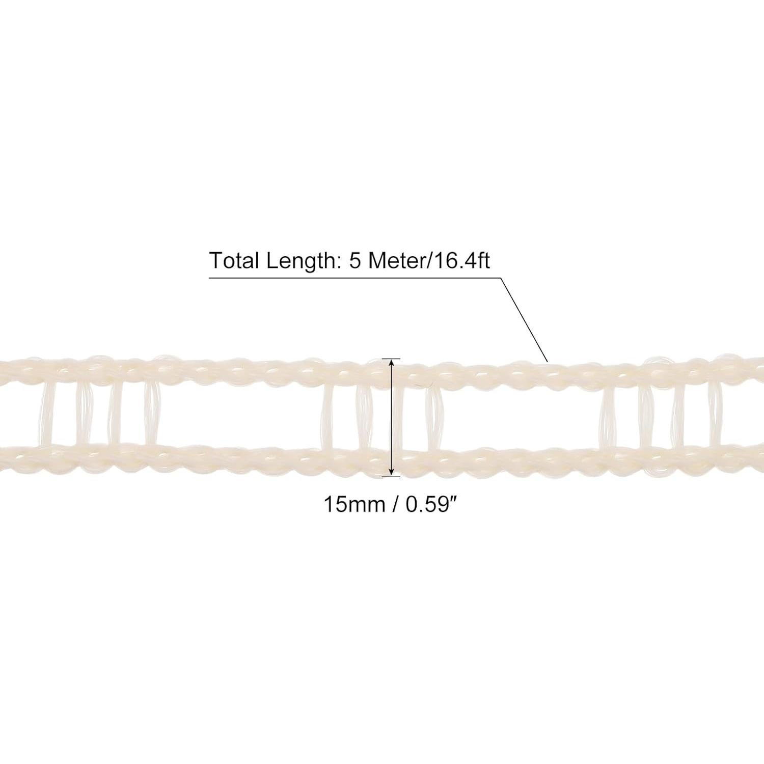 Cuerda de Ropa Portátil uxcell 5m Nylon Antideslizante Beige