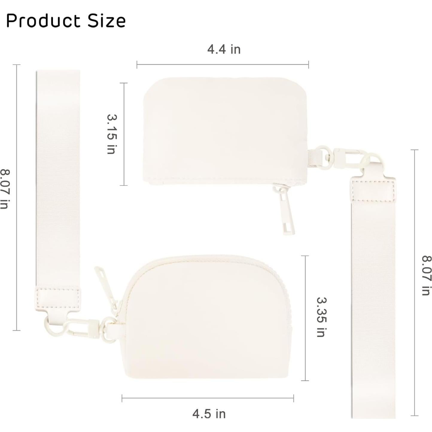 Cartera de Muñeca Viverte Beige Mini con Cierre y Llave