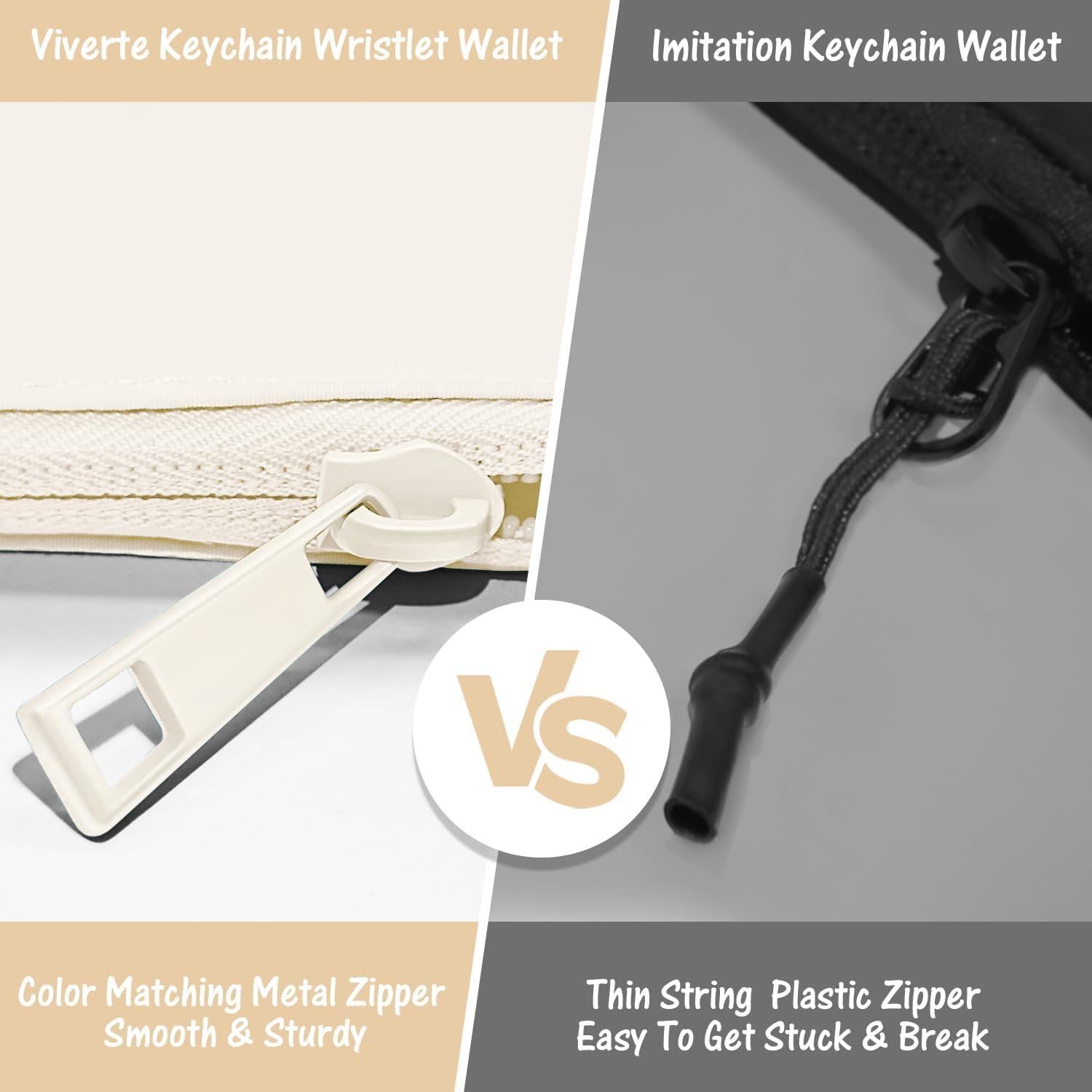 Cartera de Muñeca Viverte Beige Mini con Cierre y Llave