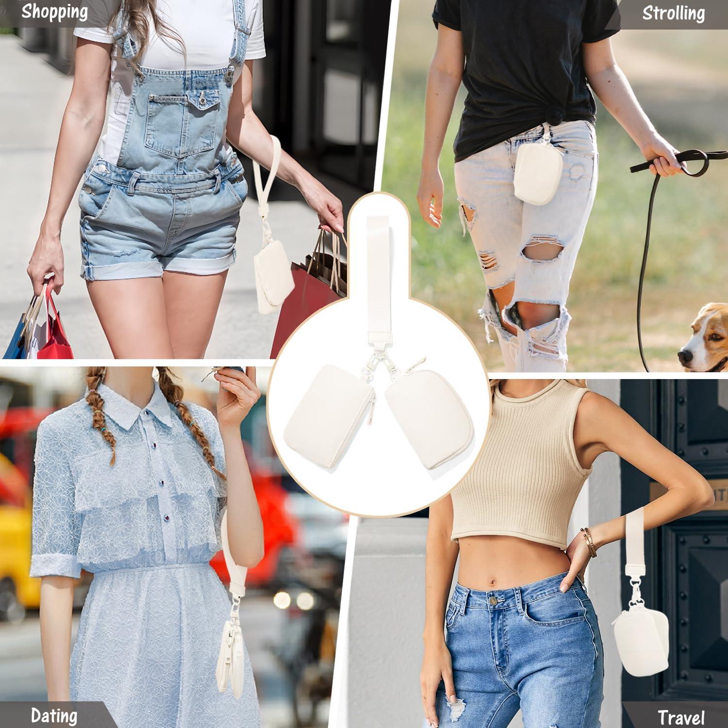 Cartera de Muñeca Viverte Beige Mini con Cierre y Llave