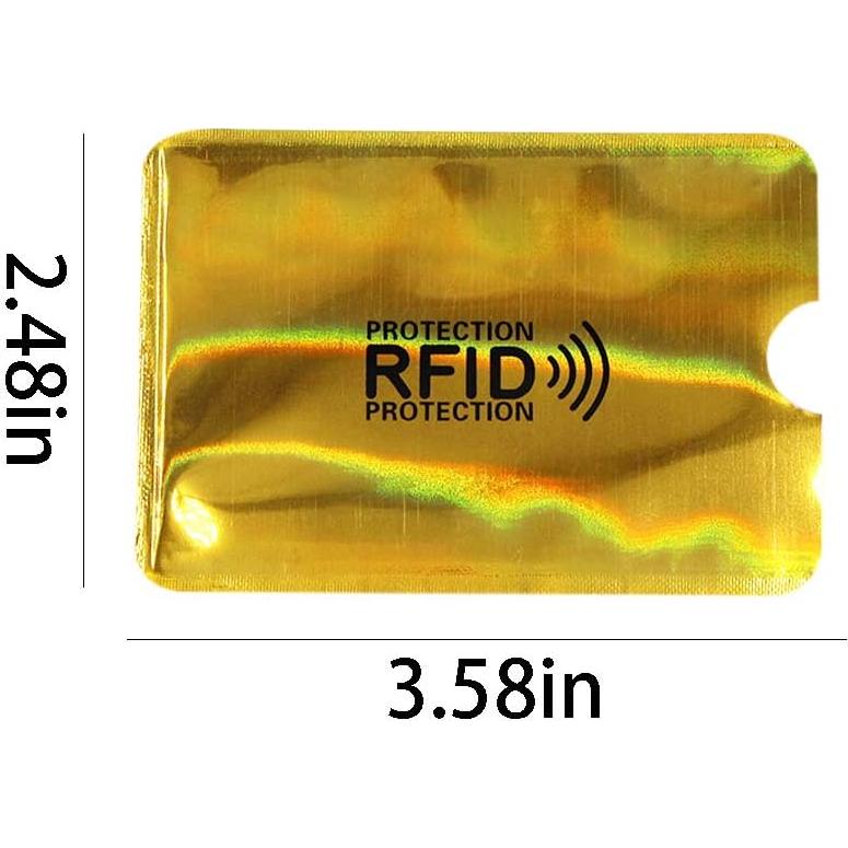 Fundas Holográficas RFID JUMISEE - Paquete de 60 Piezas