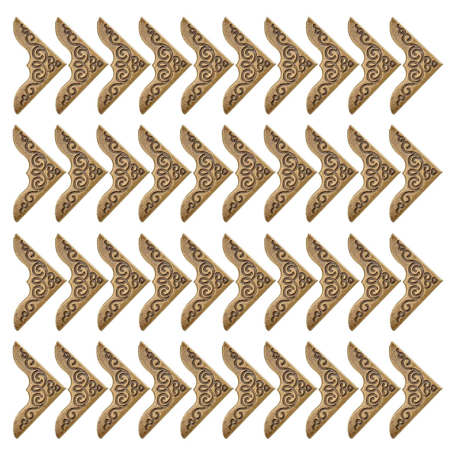 80 Protectores de Esquinas de Metal Zhengmy para Libros