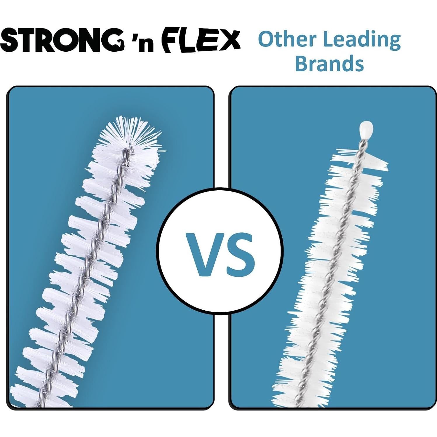 Cepillos Limpiadores de Pajitas Nylon Strong 'n Flex - Set de 3