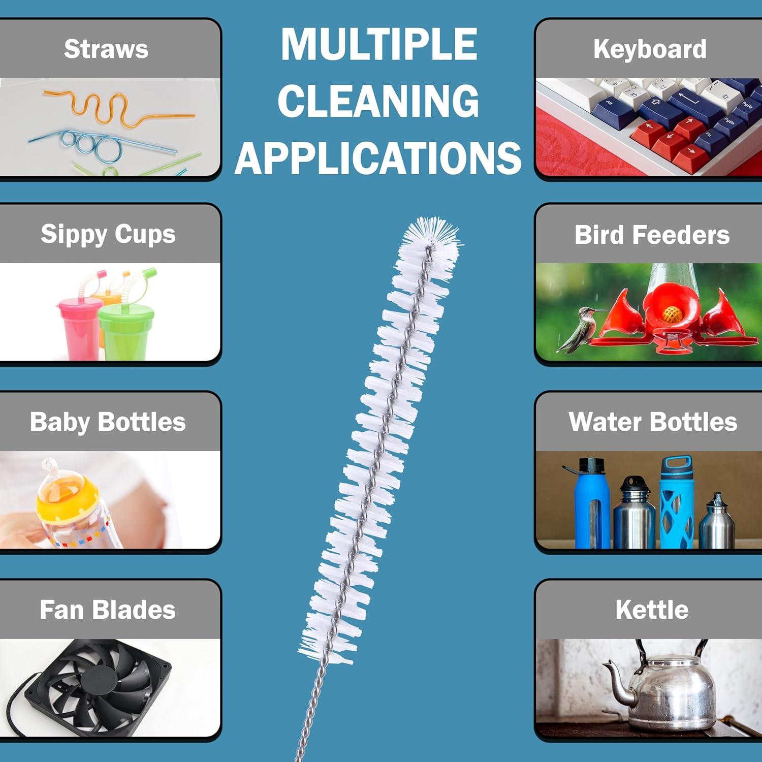 Cepillos Limpiadores de Pajitas Nylon Strong 'n Flex - Set de 3