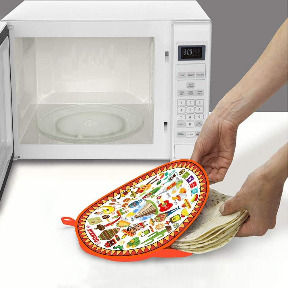 Calentador de Tortillas SOKKIA 30.48 cm Microondas Tela Aislada