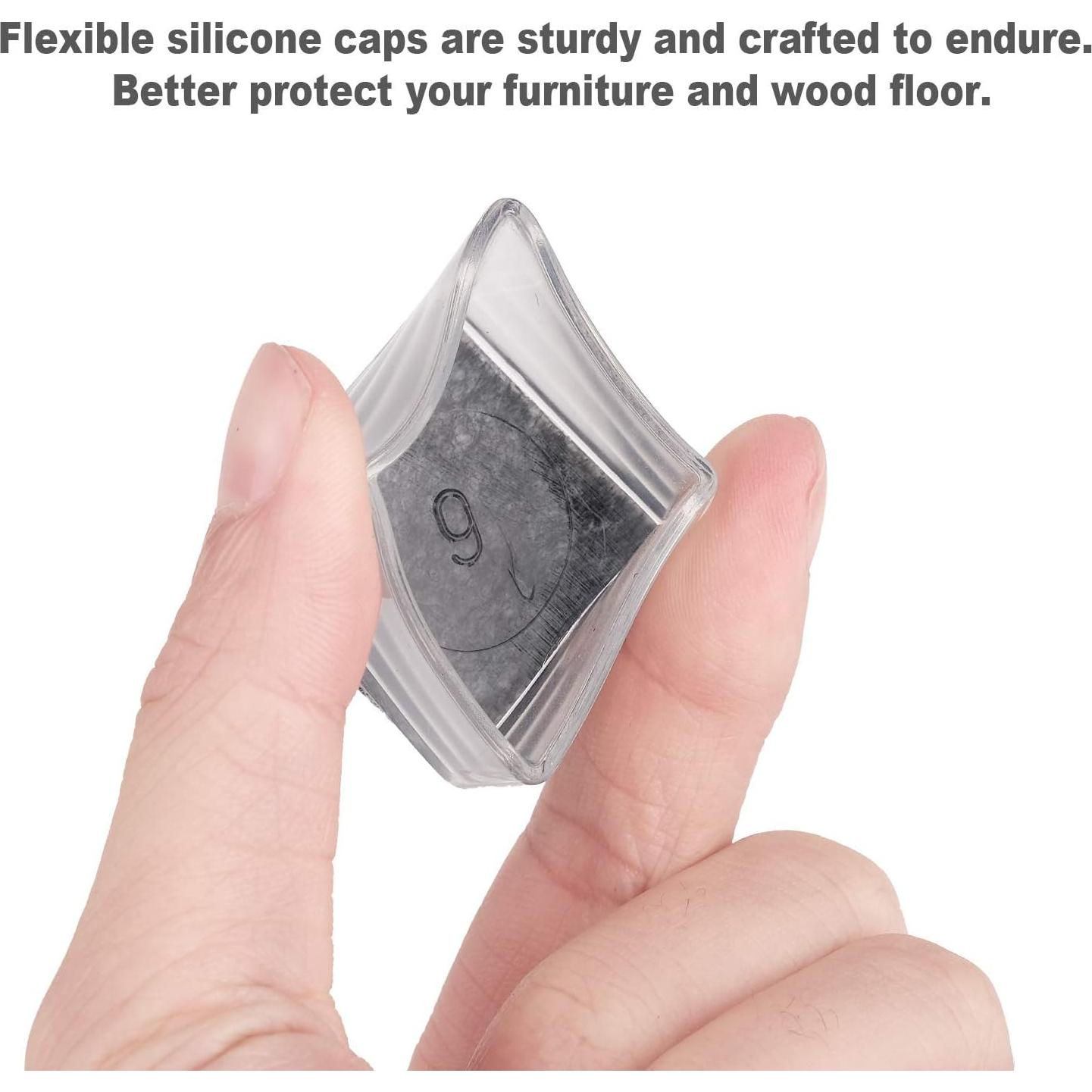 Protectores de Suelo Anwenk para Patas de Sillas Cuadradas 25.4mm, 16 Piezas