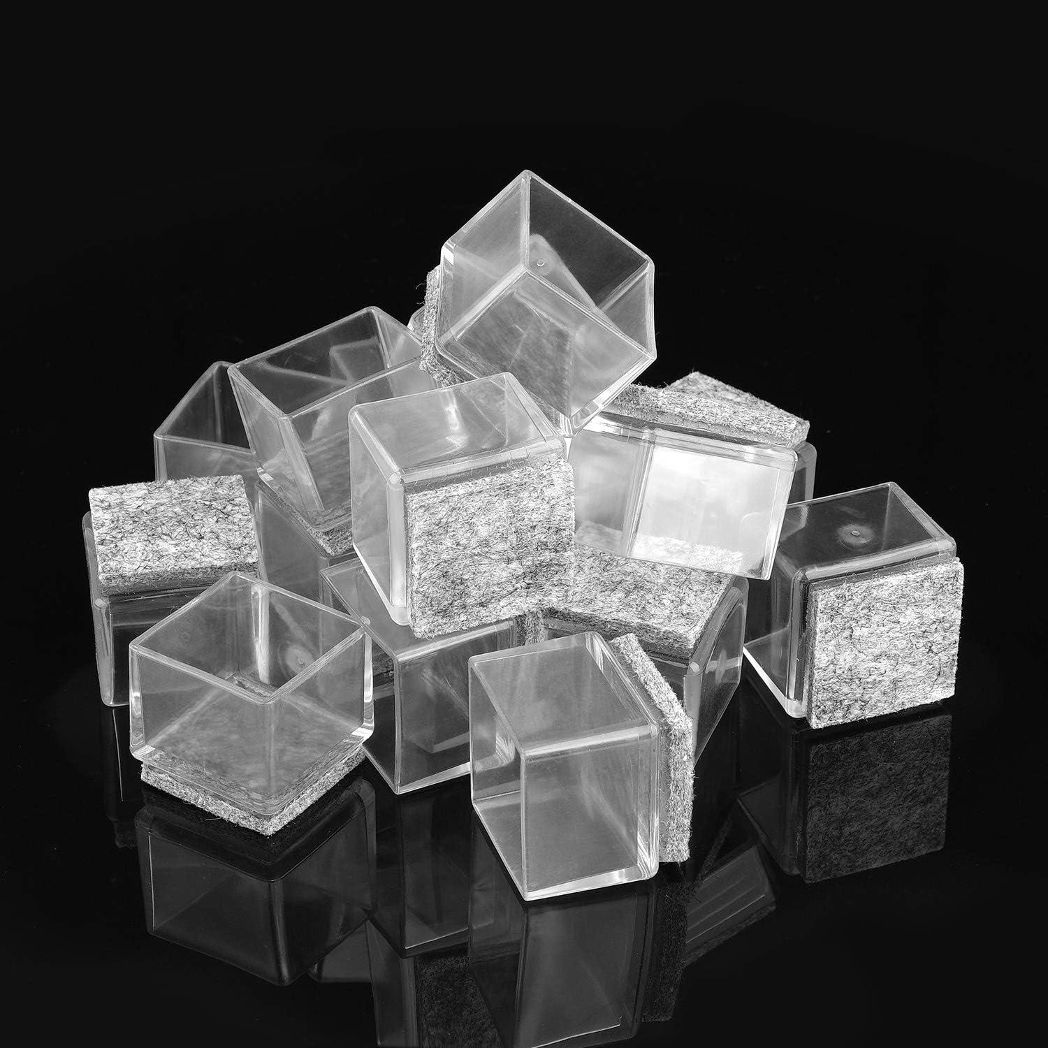 Protectores de Suelo Anwenk para Patas de Sillas Cuadradas 25.4mm, 16 Piezas