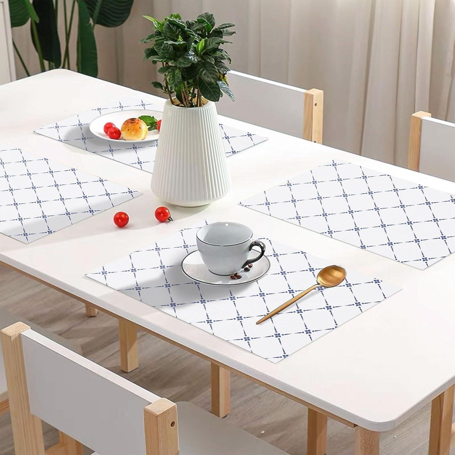 Forro de Estante No Adhesivo Aohoofull 30.48 cm x 304.8 cm Raya Azul