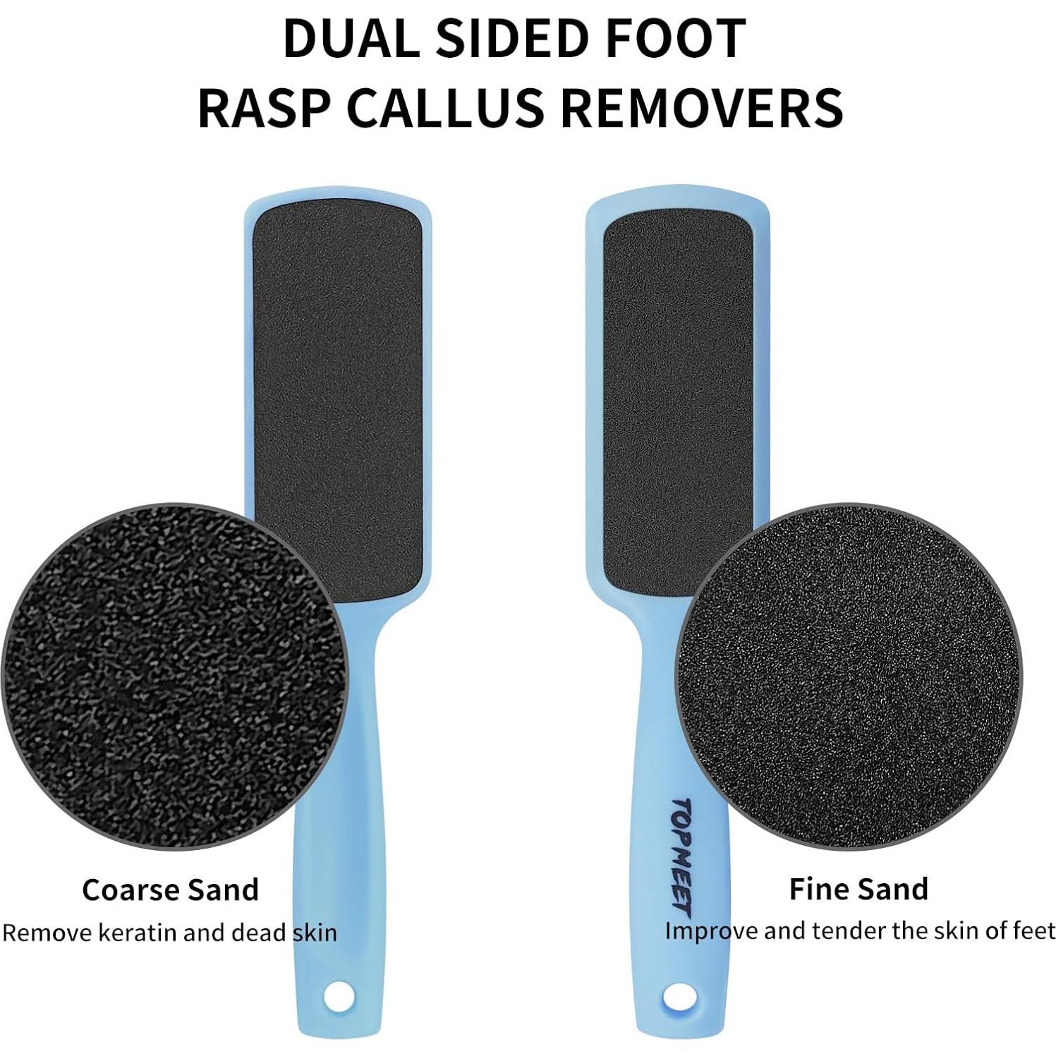 Lima para Pies TOPMEET Doble Cara Azul - Herramienta Profesional