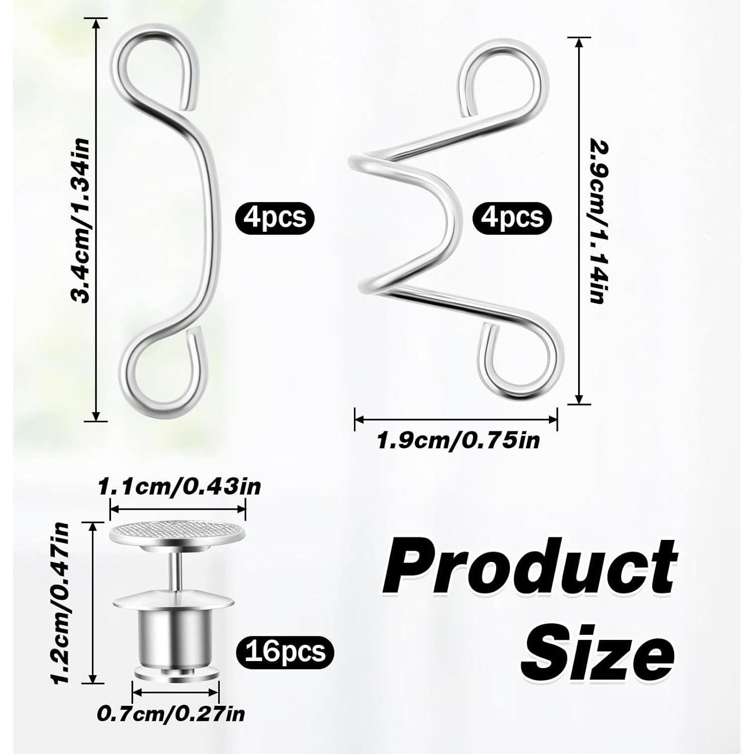 Extensor de Hebilla de Cintura Ajustable MOZEAT LENS - 4 Piezas Plata