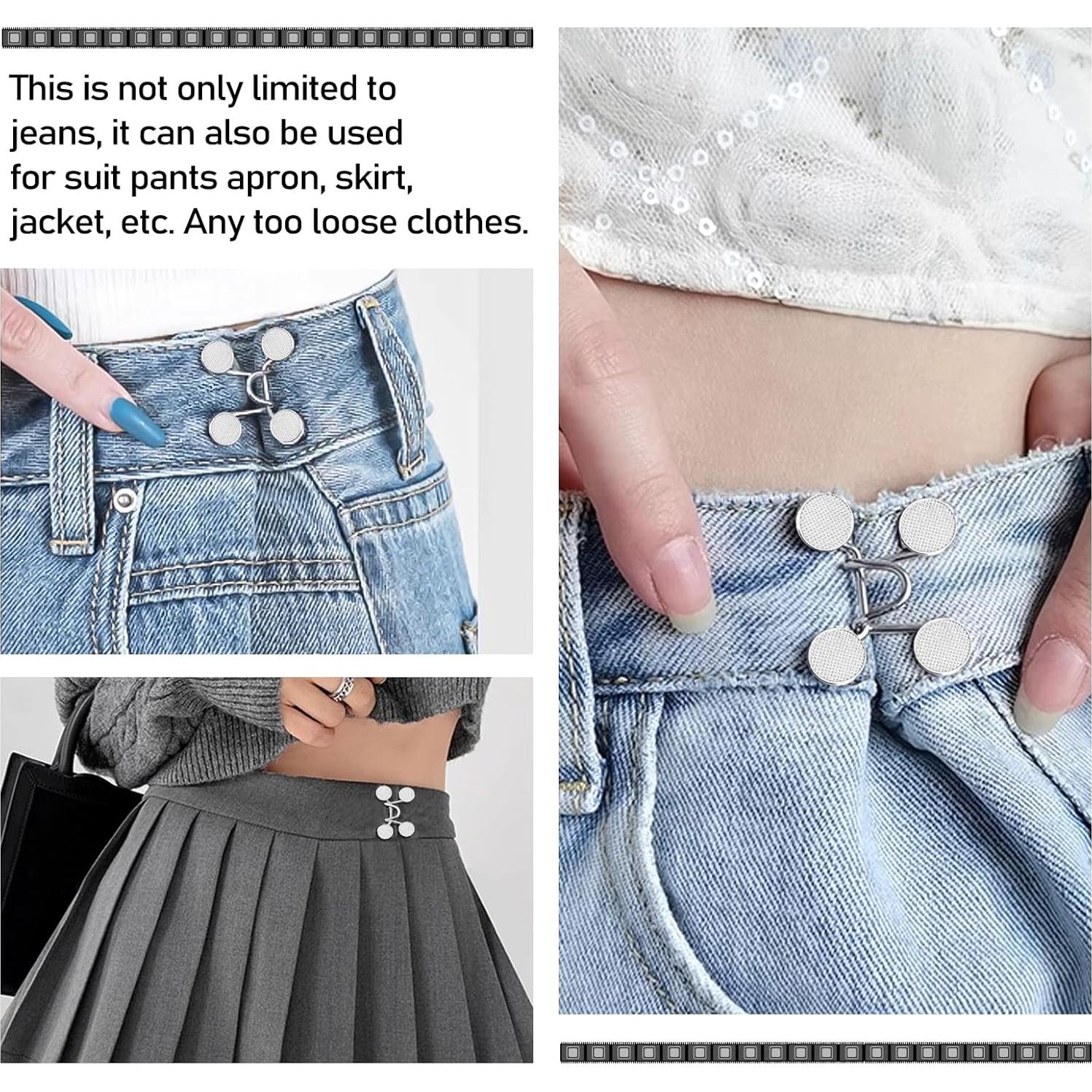 Extensor de Hebilla de Cintura Ajustable MOZEAT LENS - 4 Piezas Plata