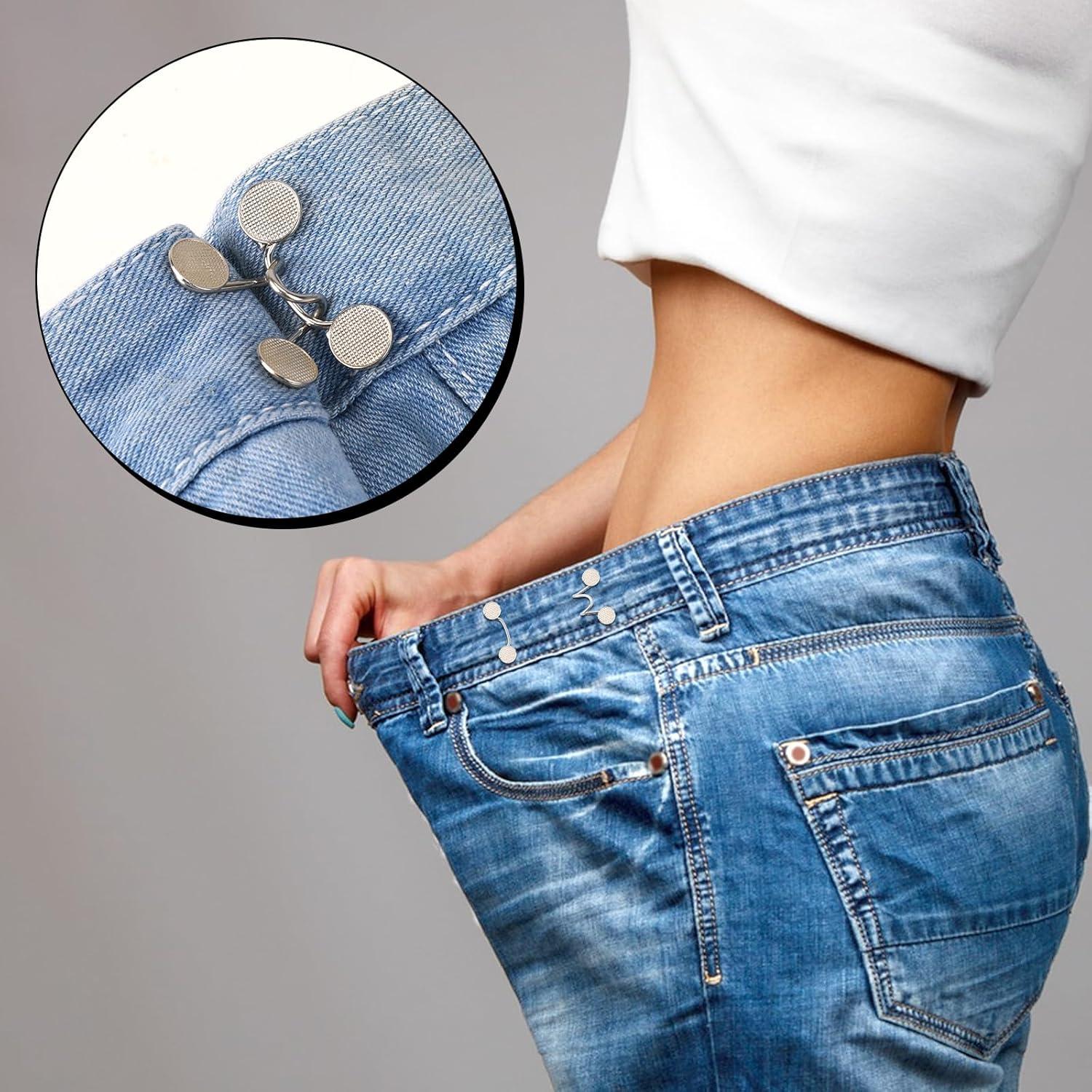 Extensor de Hebilla de Cintura Ajustable MOZEAT LENS - 4 Piezas Plata