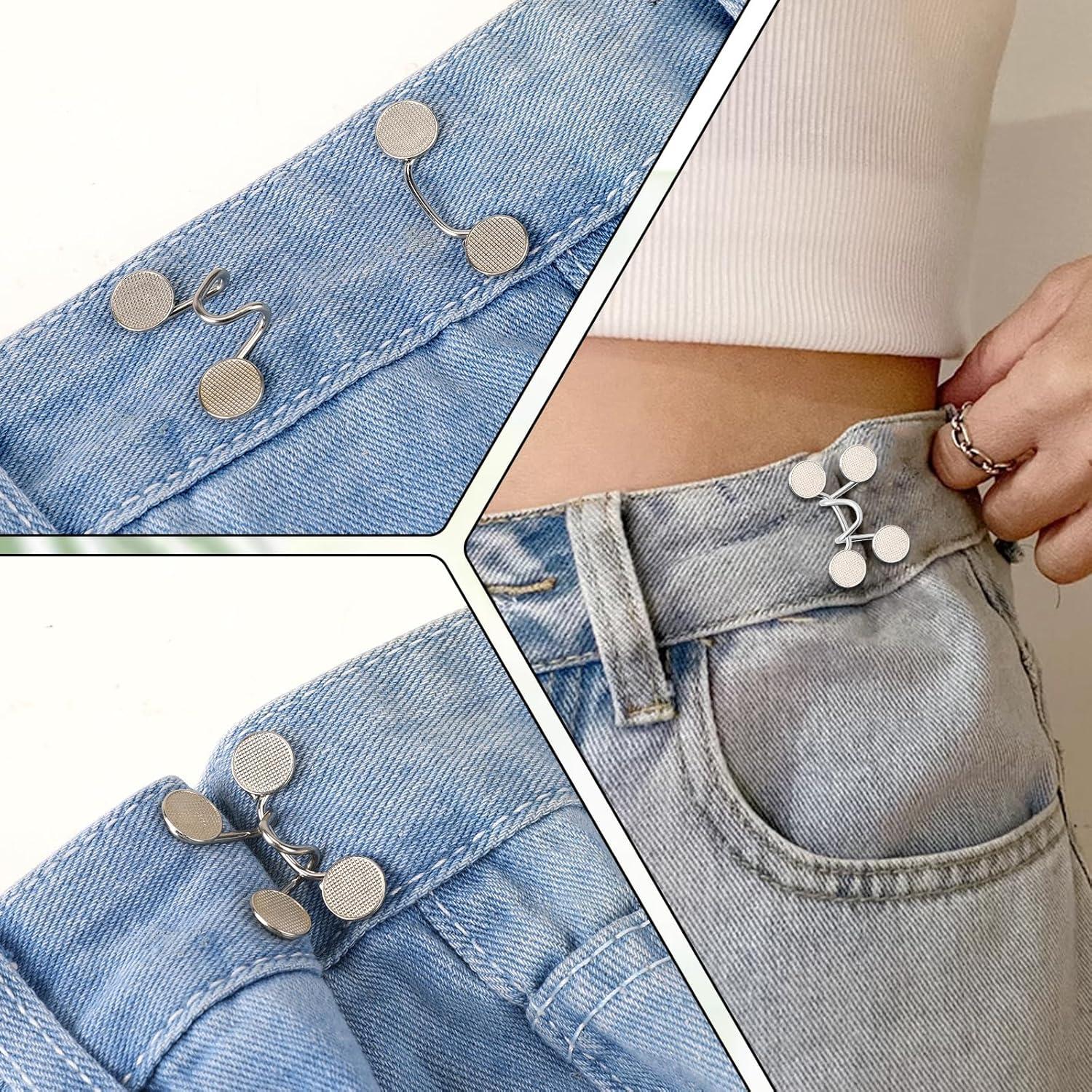 Extensor de Hebilla de Cintura Ajustable MOZEAT LENS - 4 Piezas Plata