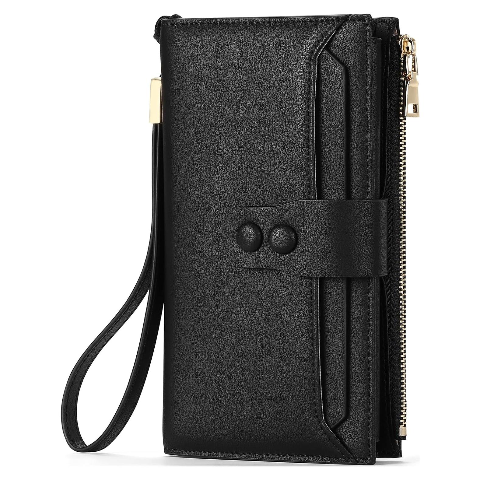 Cartera Grande de Cuero SENDEFN con Bloqueo RFID para Mujeres