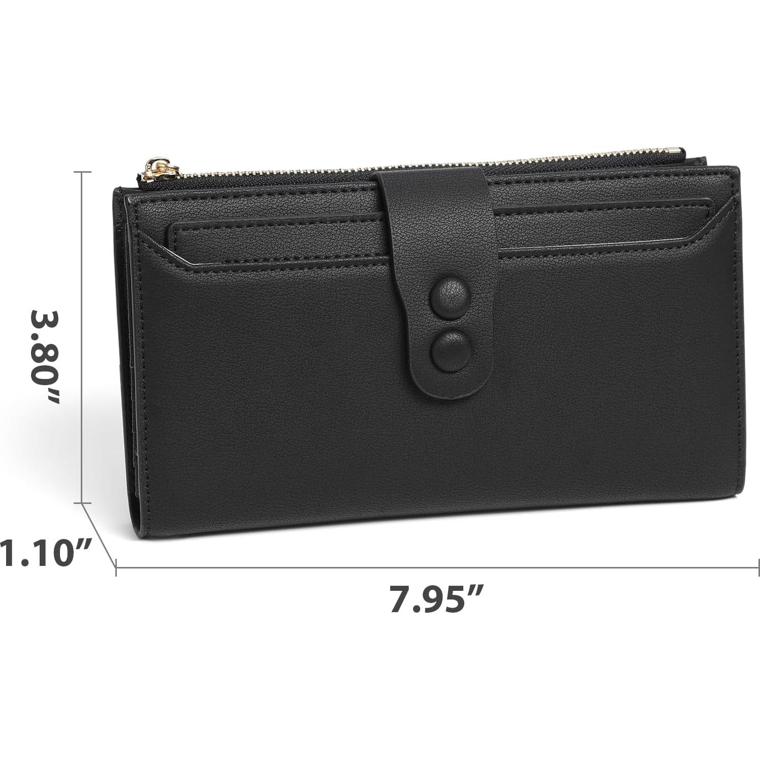 Cartera Grande de Cuero SENDEFN con Bloqueo RFID para Mujeres