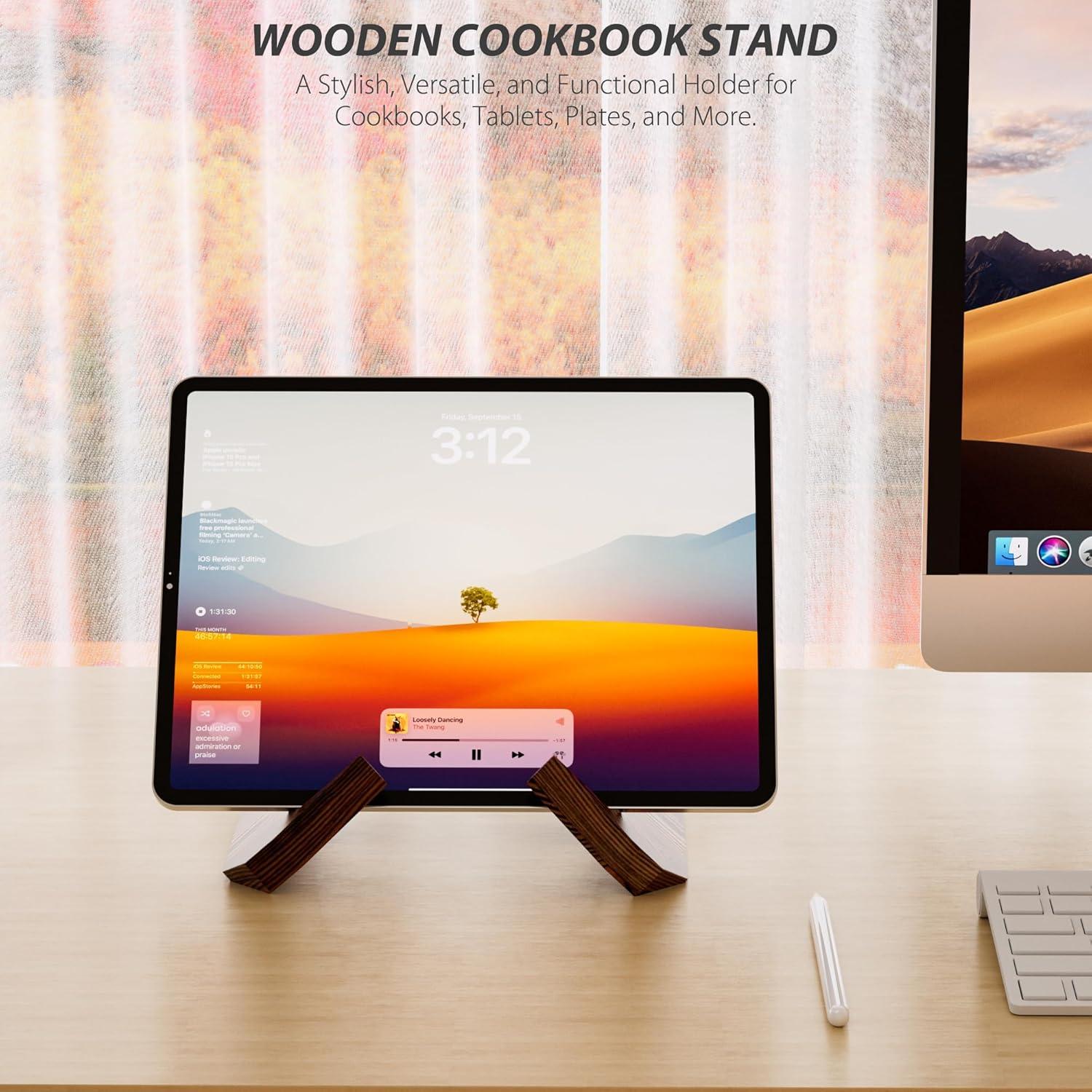 Soporte para Recetarios de Cocina CeleVista Madera Rústica