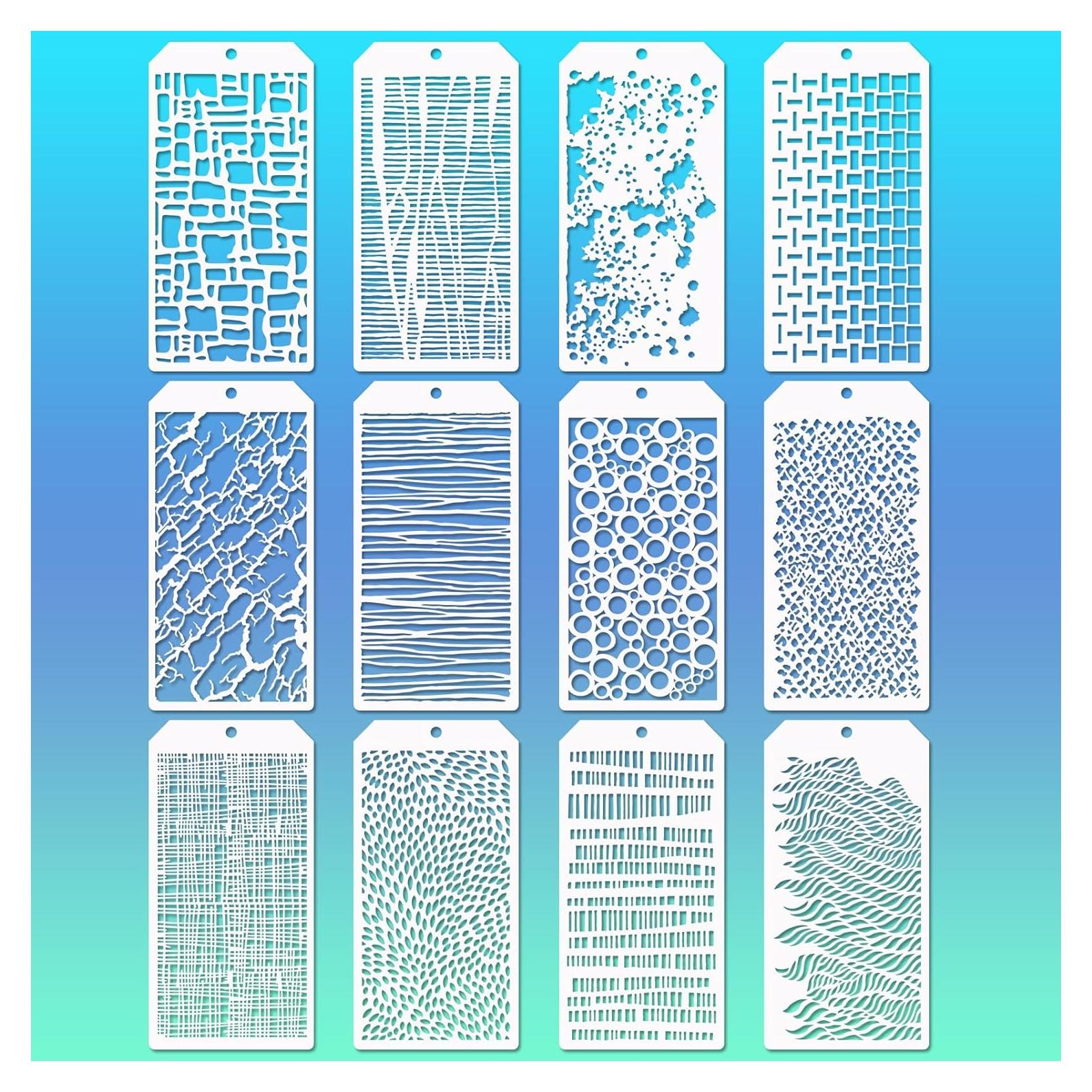 Set de 12 Plantillas de Arte EYUNSTAR para Pintura DIY