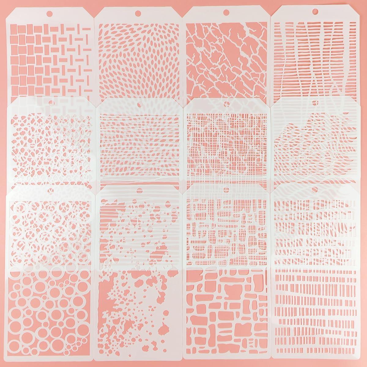 Set de 12 Plantillas de Arte EYUNSTAR para Pintura DIY