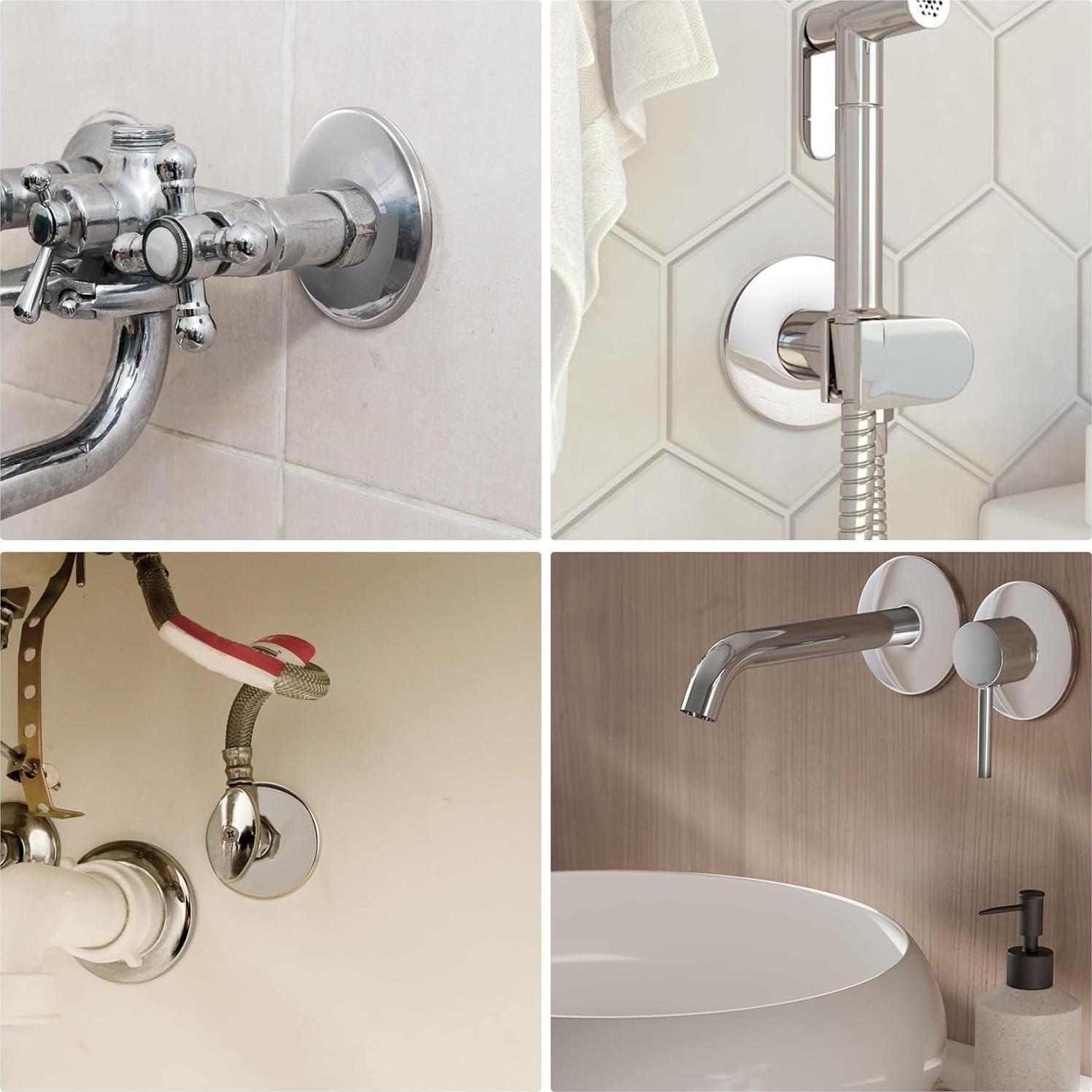 Paquete de 2 Flanges de Brazo de Ducha Isslly 8 cm Acero Inoxidable