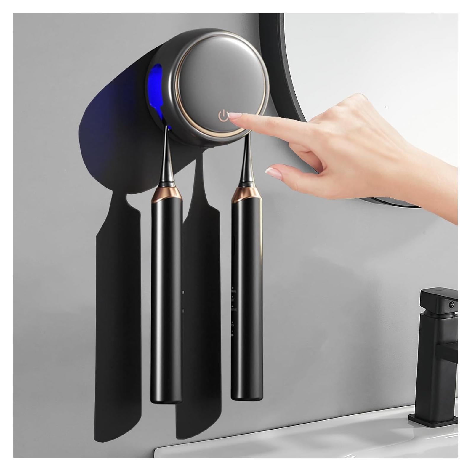 Soporte de Cepillo de Dientes Wekity Gris con Secado Rápido